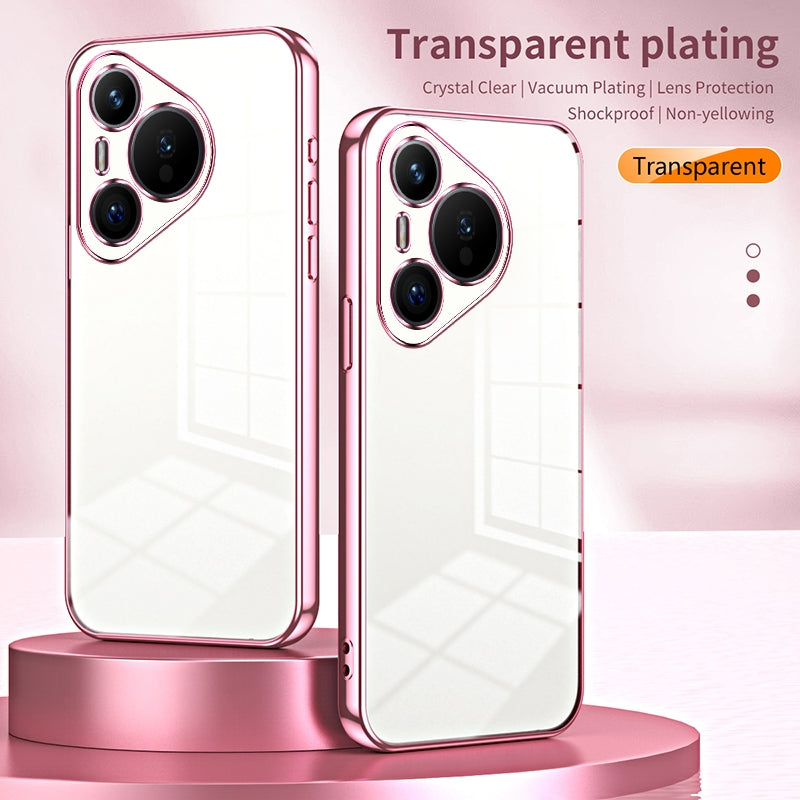 Huawei Pura 70 Case - Transparent Plating & Precision Hole Design for Luxury and Protection-buycases.co.uk