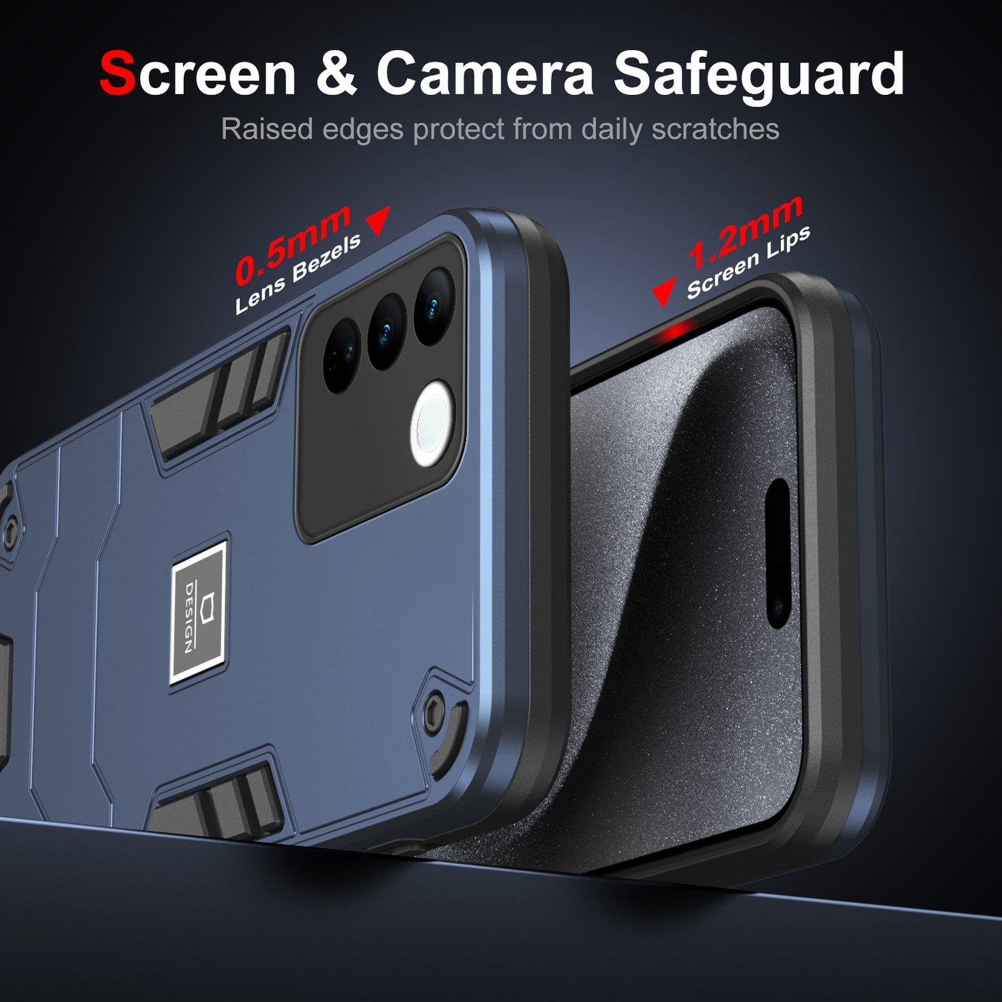 vivo V27 Shockproof Case - Durable TPU+PC Material, Lightweight, Anti-Fall and Anti-Bump Design, Fashionable Phone Protection-buycases.co.uk