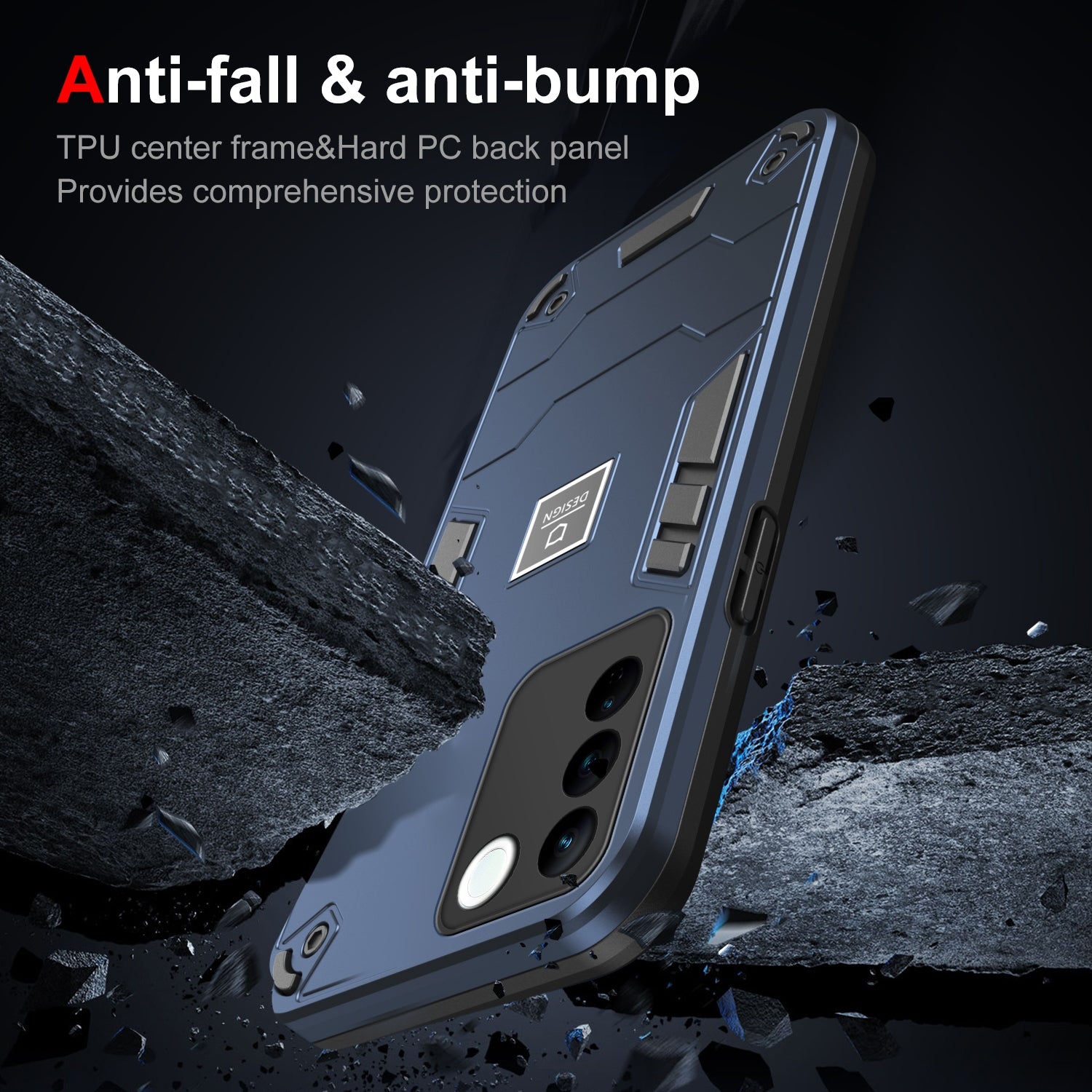 vivo V27 Shockproof Case - Durable TPU+PC Material, Lightweight, Anti-Fall and Anti-Bump Design, Fashionable Phone Protection-buycases.co.uk