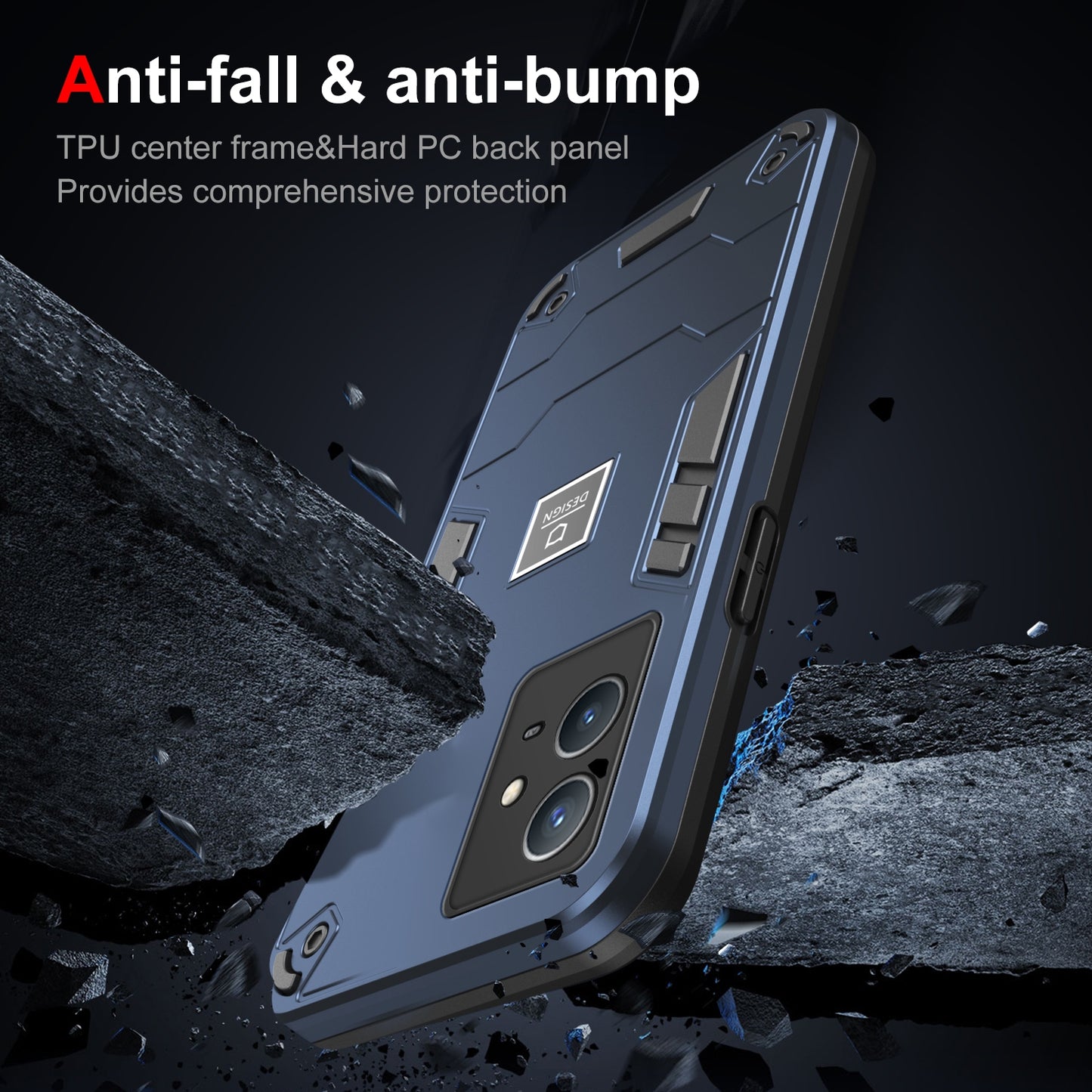 vivo Y33s Shockproof Case - Durable TPU+PC Material, Lightweight, Anti-Fall and Anti-Bump Design, Fashionable Phone Protection-buycases.co.uk