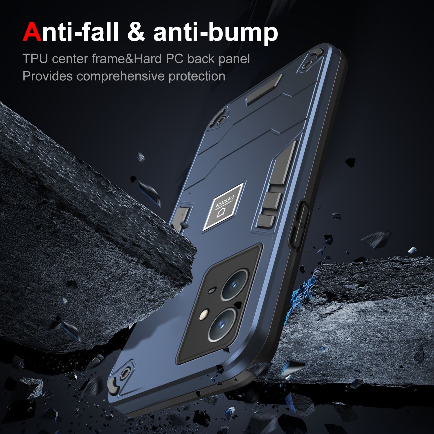 vivo Y33s Shockproof Case - Durable TPU+PC Material, Lightweight, Anti-Fall and Anti-Bump Design, Fashionable Phone Protection-buycases.co.uk