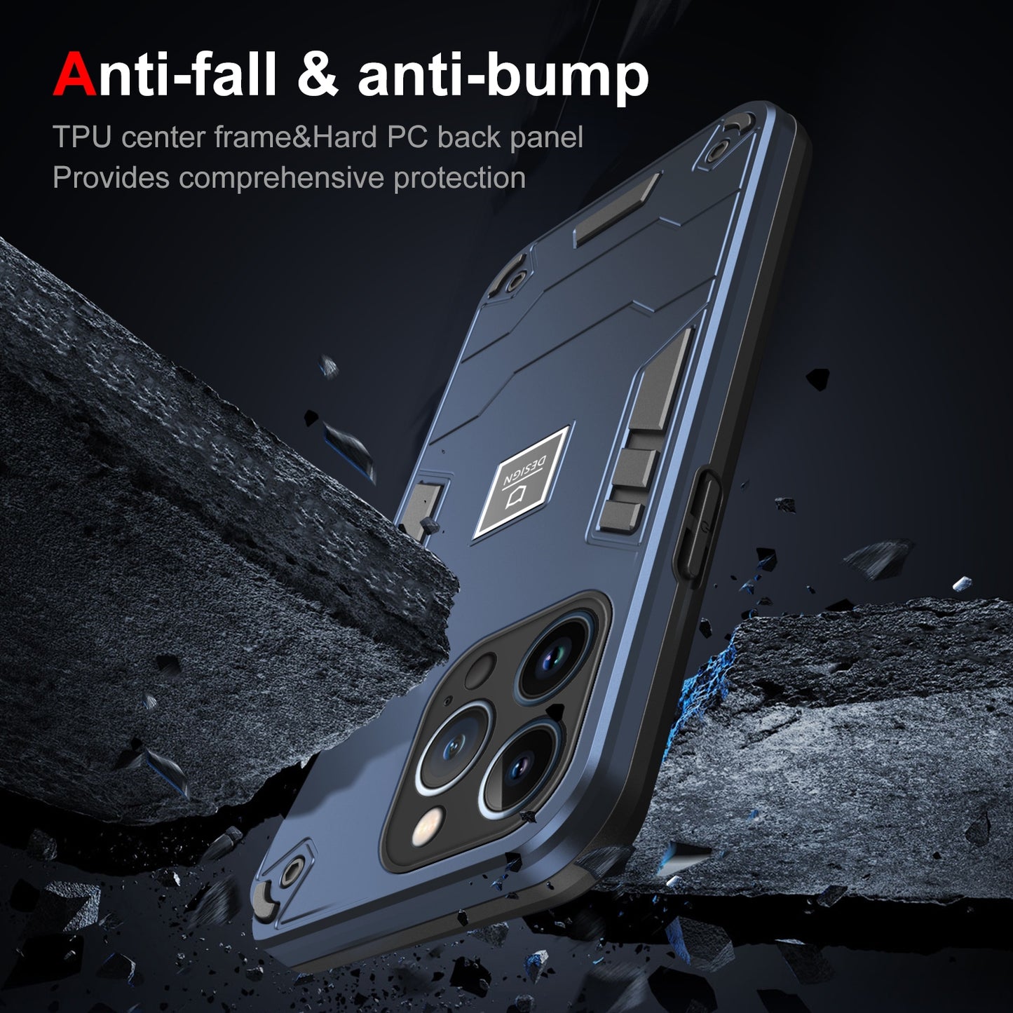 iPhone 13 Pro Max Shockproof Case - Durable TPU+PC Material, Lightweight, Anti-Fall and Anti-Bump Design, Fashionable Phone Protection-buycases.co.uk