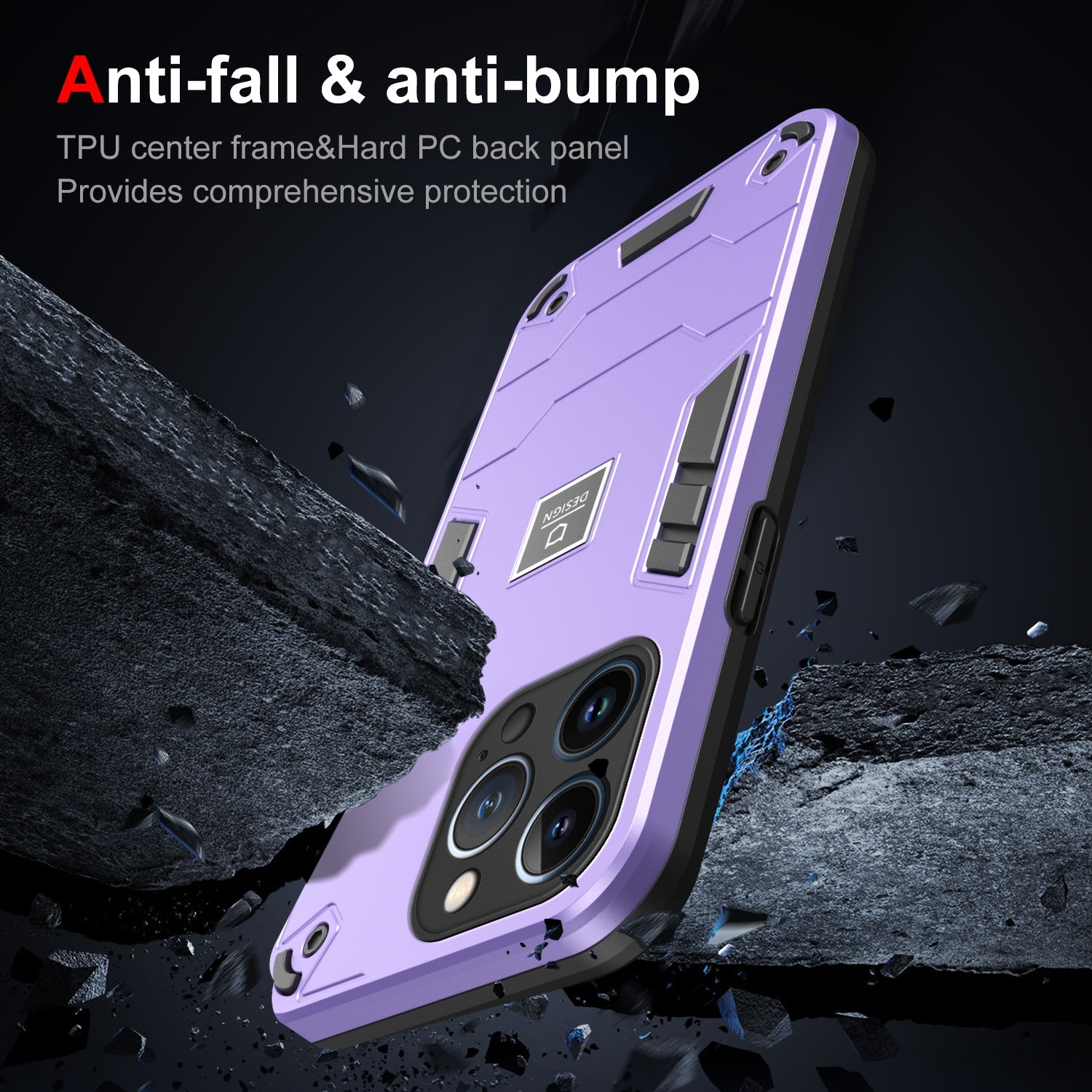iPhone 13 Pro Max Shockproof Case - Durable TPU+PC Material, Lightweight, Anti-Fall and Anti-Bump Design, Fashionable Phone Protection-buycases.co.uk