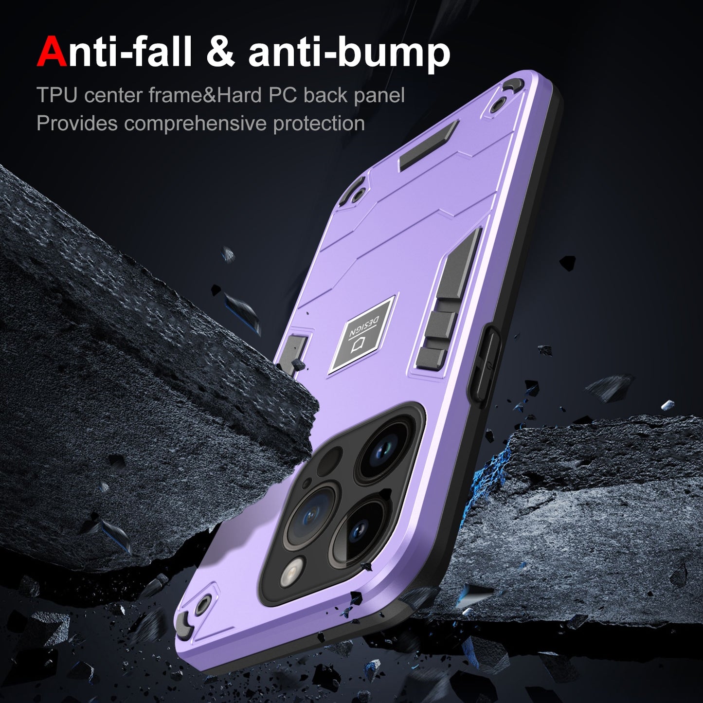iPhone 14 Pro Shockproof Case - Durable TPU+PC Material, Lightweight, Anti-Fall and Anti-Bump Design, Fashionable Phone Protection-buycases.co.uk