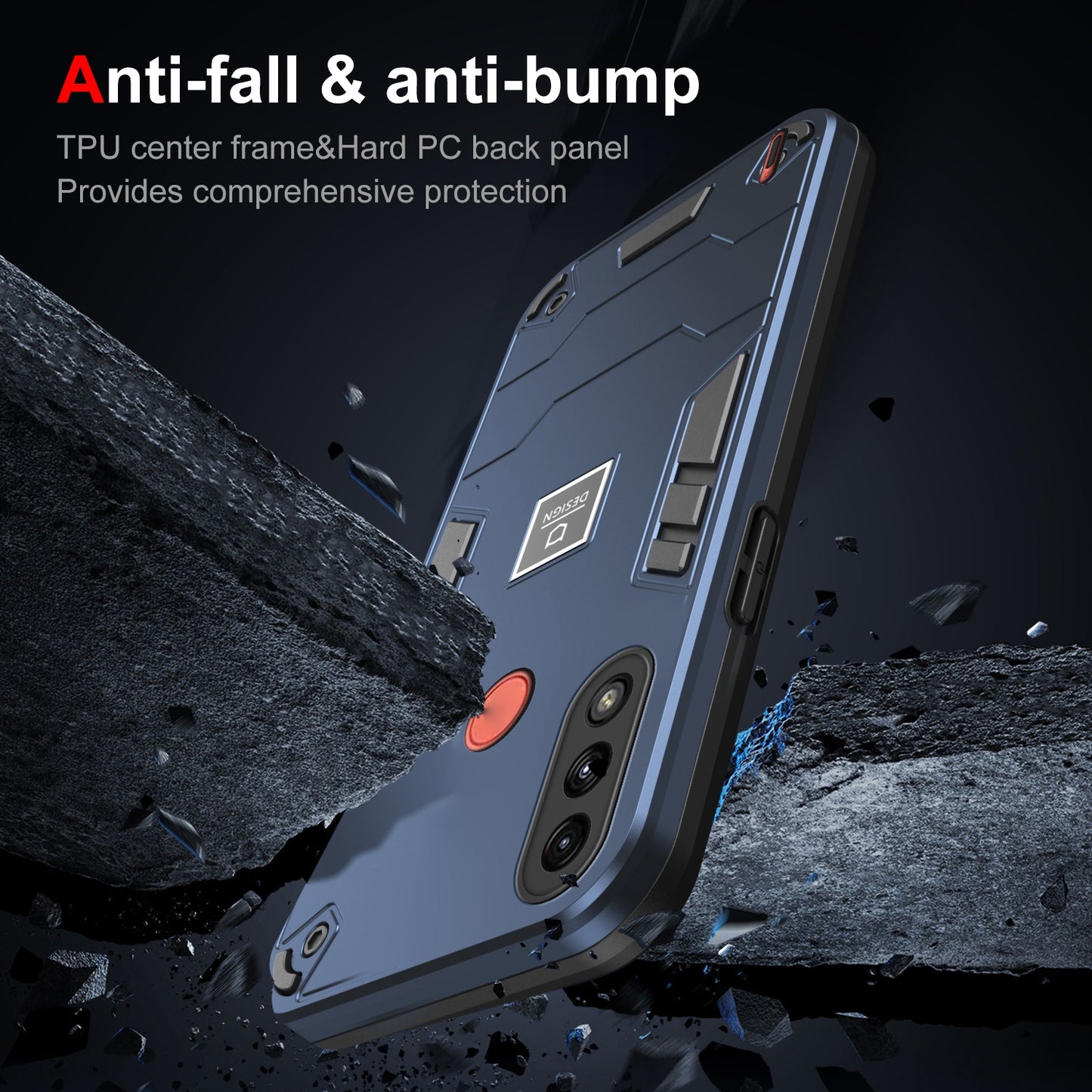 Motorola Moto E7 Power Shockproof Case - Durable TPU+PC Material, Lightweight, Anti-Fall and Anti-Bump Design, Fashionable Phone Protection-buycases.co.uk