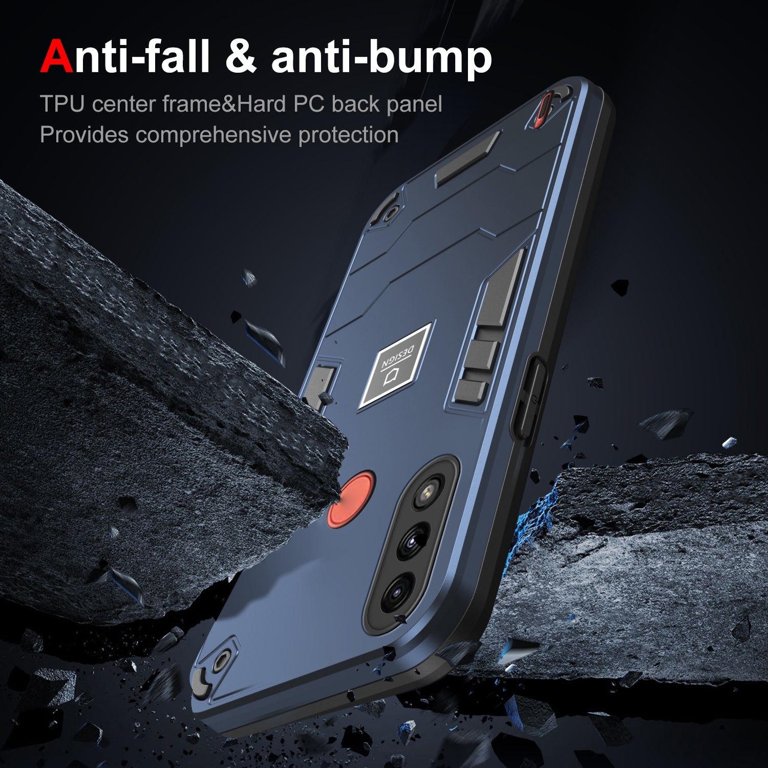 Motorola Moto E7 Power Shockproof Case - Durable TPU+PC Material, Lightweight, Anti-Fall and Anti-Bump Design, Fashionable Phone Protection-buycases.co.uk