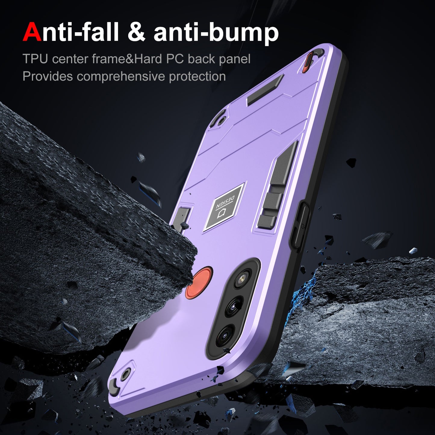 Motorola Moto E7 Power Shockproof Case - Durable TPU+PC Material, Lightweight, Anti-Fall and Anti-Bump Design, Fashionable Phone Protection-buycases.co.uk