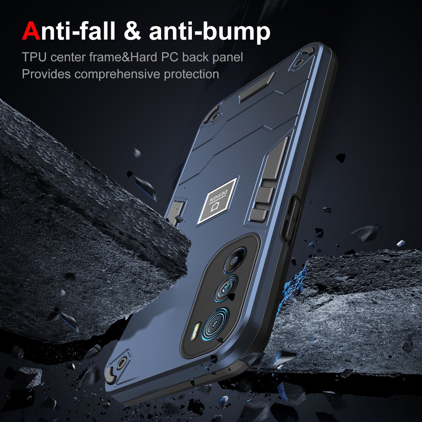 Motorola Edge 30 Shockproof Case - Durable TPU+PC Material, Lightweight, Anti-Fall and Anti-Bump Design, Fashionable Phone Protection-buycases.co.uk