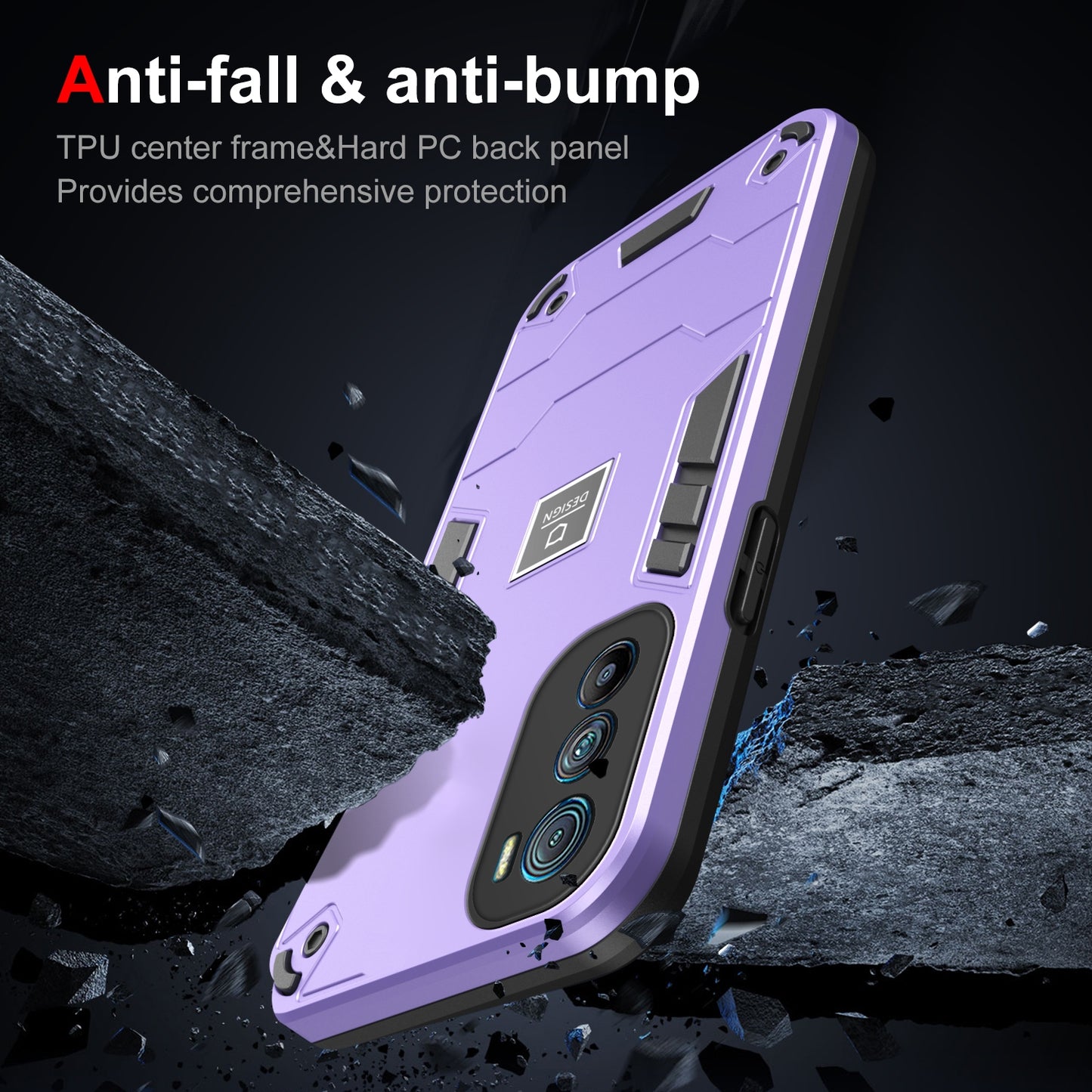 Motorola Edge 30 Shockproof Case - Durable TPU+PC Material, Lightweight, Anti-Fall and Anti-Bump Design, Fashionable Phone Protection-buycases.co.uk
