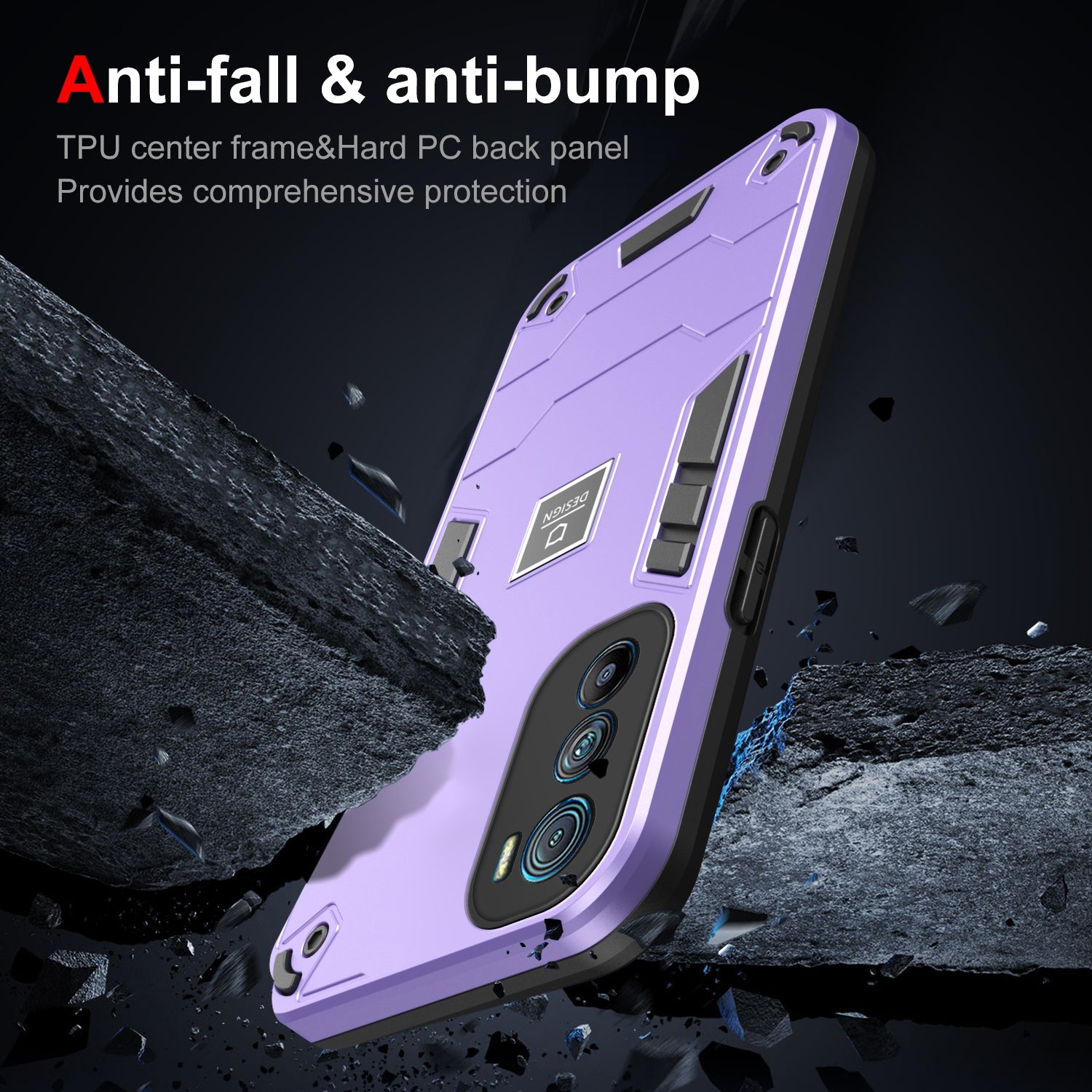 Motorola Edge 30 Shockproof Case - Durable TPU+PC Material, Lightweight, Anti-Fall and Anti-Bump Design, Fashionable Phone Protection-buycases.co.uk