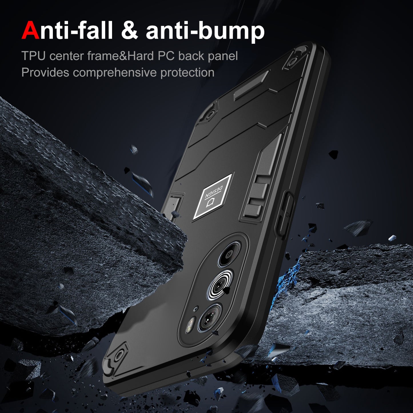 Motorola Edge 30 Pro Shockproof Case - Durable TPU+PC Material, Lightweight, Anti-Fall and Anti-Bump Design, Fashionable Phone Protection-buycases.co.uk