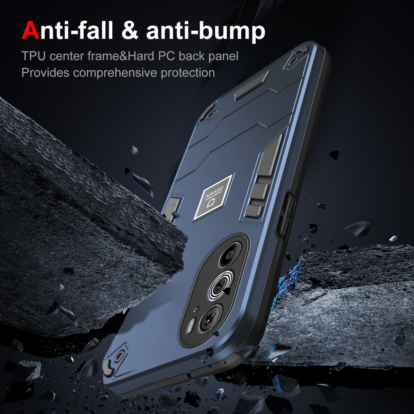 Motorola Edge 30 Pro Shockproof Case - Durable TPU+PC Material, Lightweight, Anti-Fall and Anti-Bump Design, Fashionable Phone Protection-buycases.co.uk