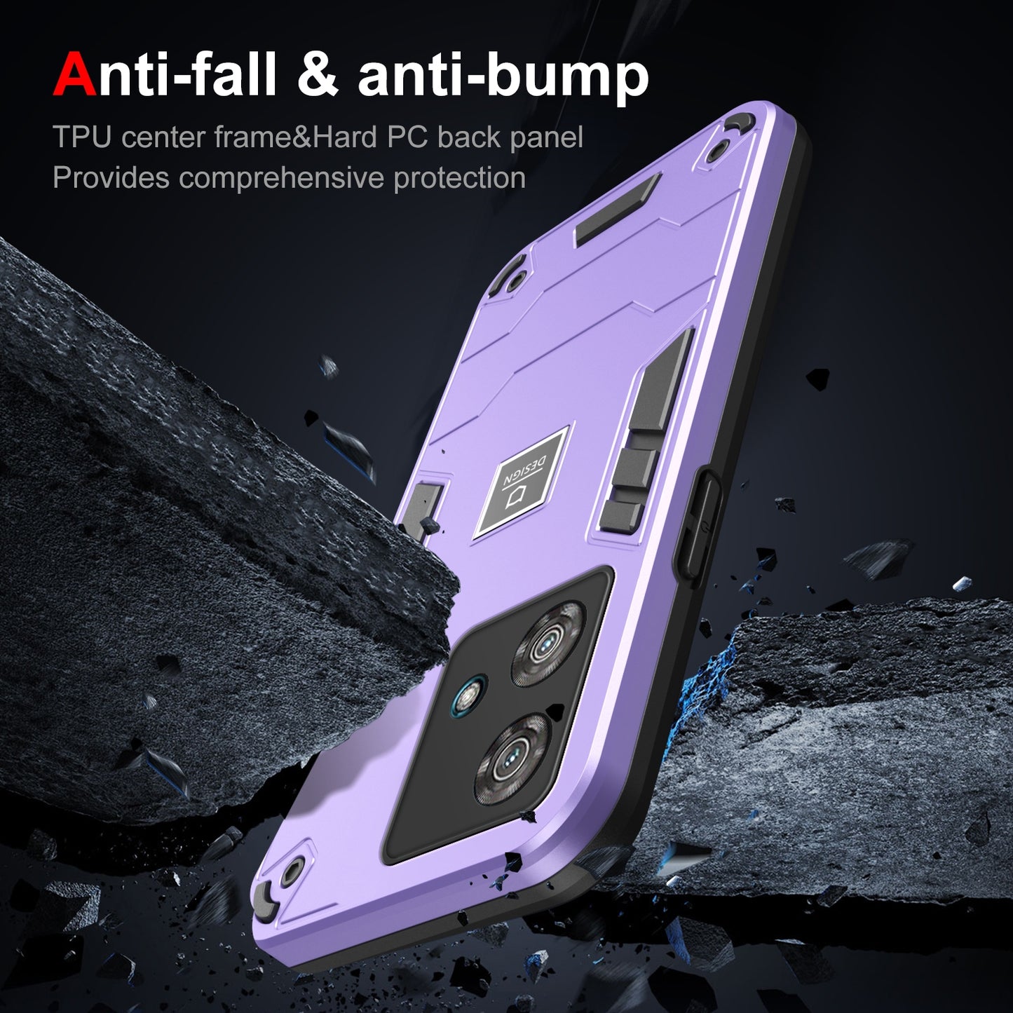 Motorola Edge 40 Neo Shockproof Case - Durable TPU+PC Material, Lightweight, Anti-Fall and Anti-Bump Design, Fashionable Phone Protection-buycases.co.uk