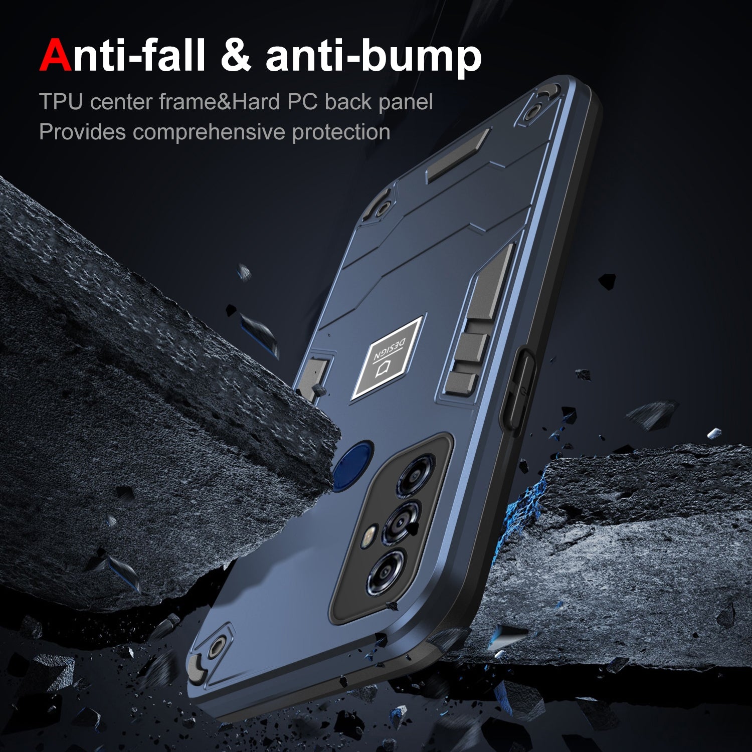 Motorola Moto G Play 2023 Shockproof Case - Durable TPU+PC Material, Lightweight, Anti-Fall and Anti-Bump Design, Fashionable Phone Protection-buycases.co.uk