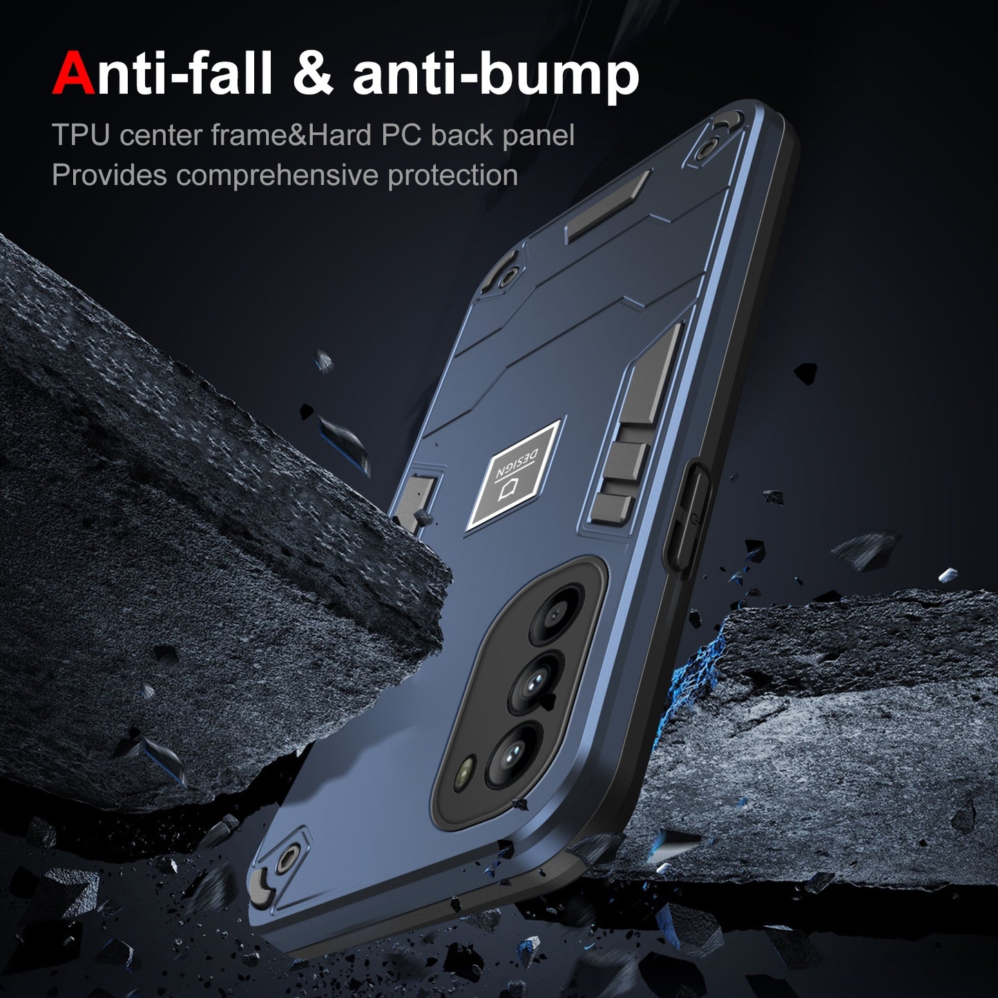 Motorola Moto G52 Shockproof Case - Durable TPU+PC Material, Lightweight, Anti-Fall and Anti-Bump Design, Fashionable Phone Protection-buycases.co.uk