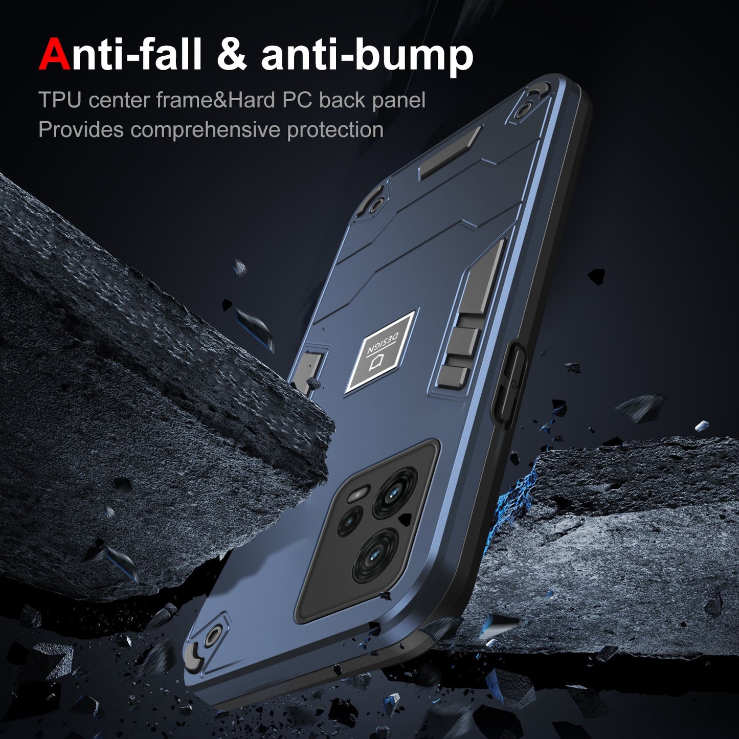 Motorola Moto G72 Shockproof Case - Durable TPU+PC Material, Lightweight, Anti-Fall and Anti-Bump Design, Fashionable Phone Protection-buycases.co.uk