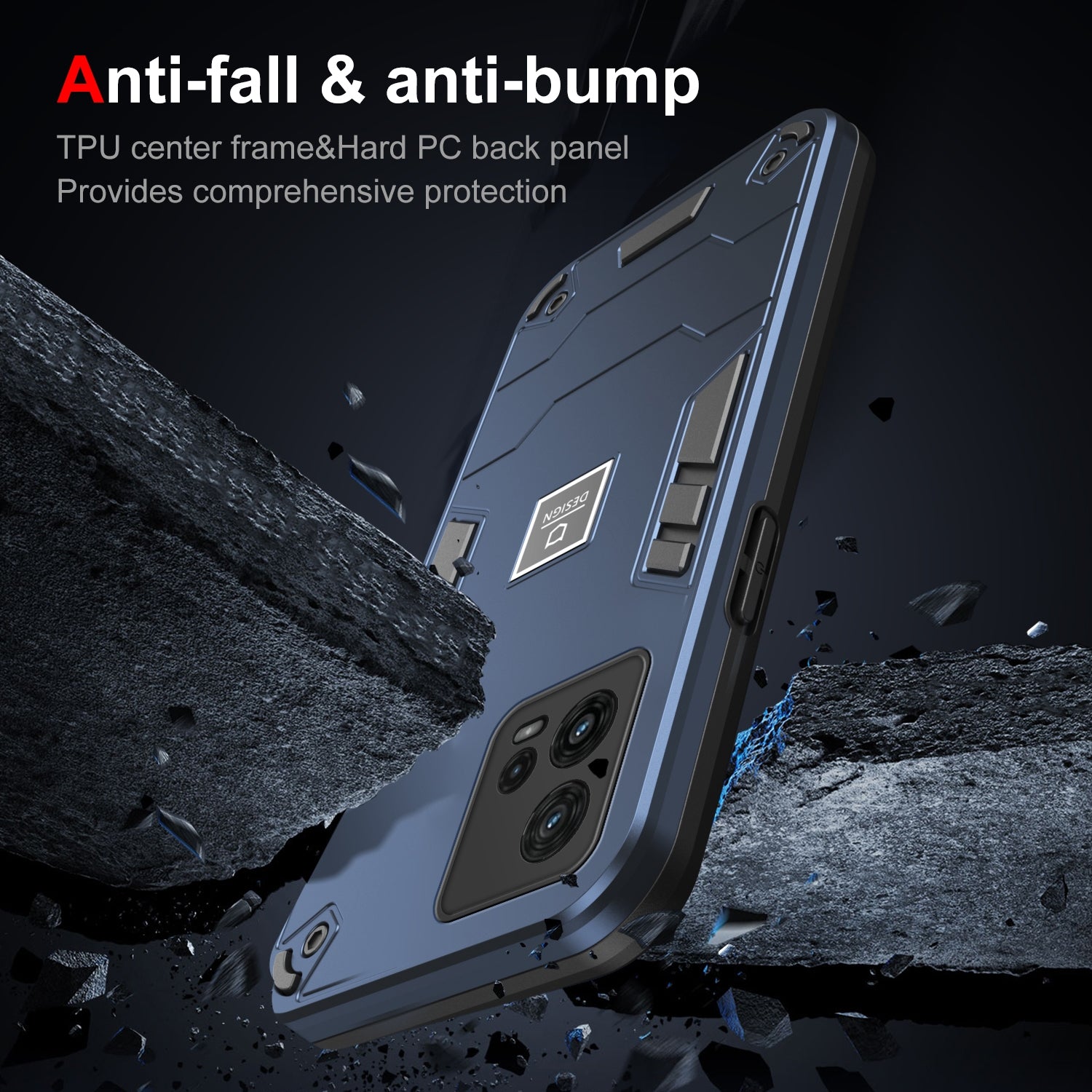 Motorola Moto G72 Shockproof Case - Durable TPU+PC Material, Lightweight, Anti-Fall and Anti-Bump Design, Fashionable Phone Protection-buycases.co.uk