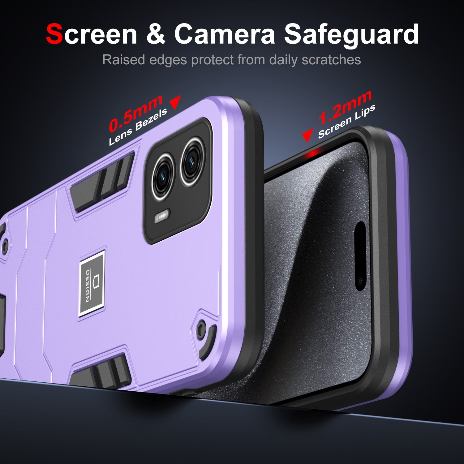 Motorola Moto G73 Shockproof Case - Durable TPU+PC Material, Lightweight, Anti-Fall and Anti-Bump Design, Fashionable Phone Protection-buycases.co.uk