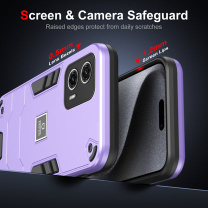 Motorola Moto G73 Shockproof Case - Durable TPU+PC Material, Lightweight, Anti-Fall and Anti-Bump Design, Fashionable Phone Protection-buycases.co.uk