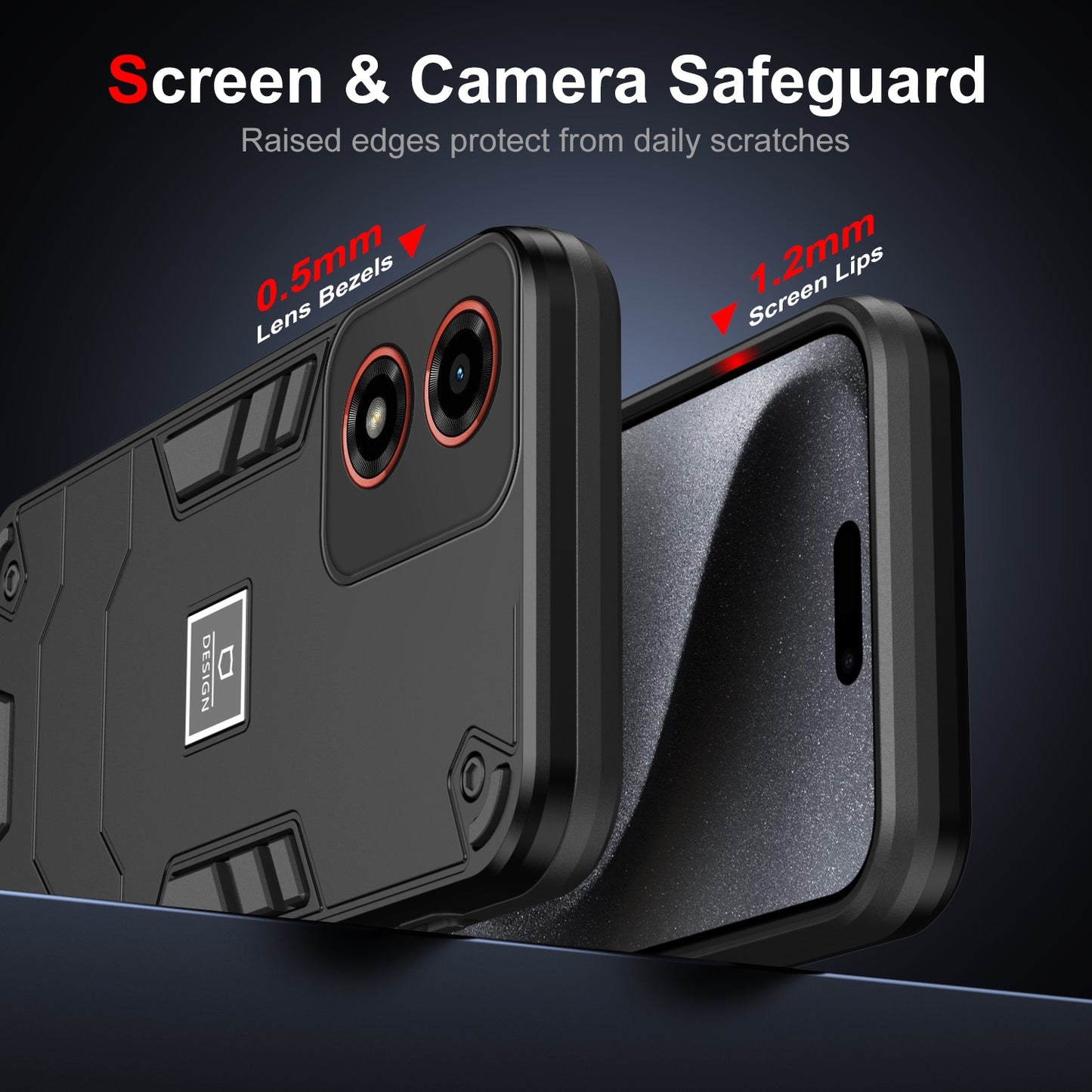 Motorola Moto G04 Shockproof Case - Durable TPU+PC Material, Lightweight, Anti-Fall and Anti-Bump Design, Fashionable Phone Protection-buycases.co.uk