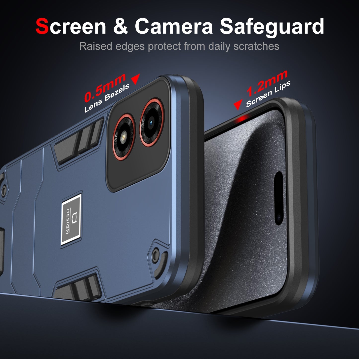 Motorola Moto G04 Shockproof Case - Durable TPU+PC Material, Lightweight, Anti-Fall and Anti-Bump Design, Fashionable Phone Protection-buycases.co.uk