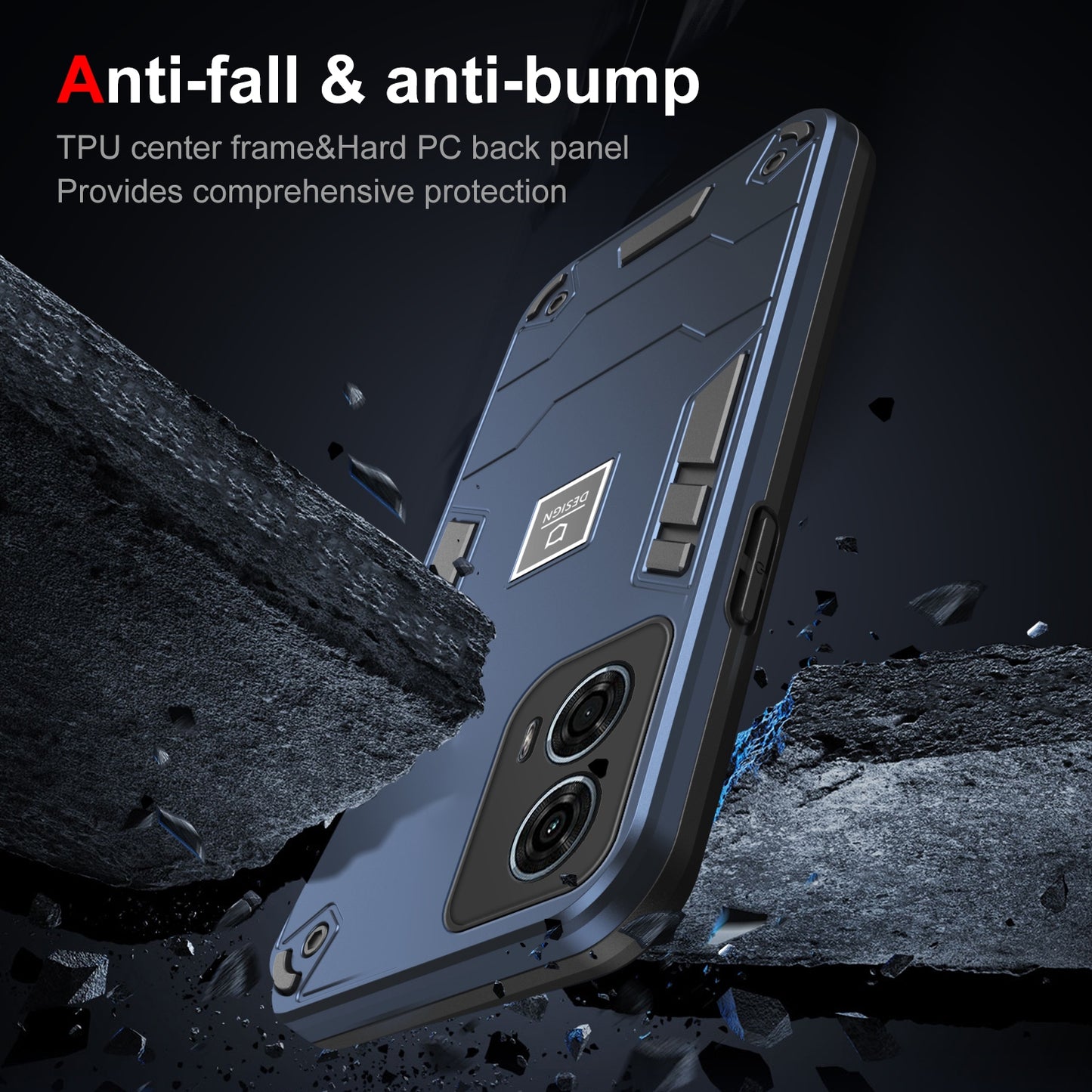 Motorola Moto G24 Power Shockproof Case - Durable TPU+PC Material, Lightweight, Anti-Fall and Anti-Bump Design, Fashionable Phone Protection-buycases.co.uk