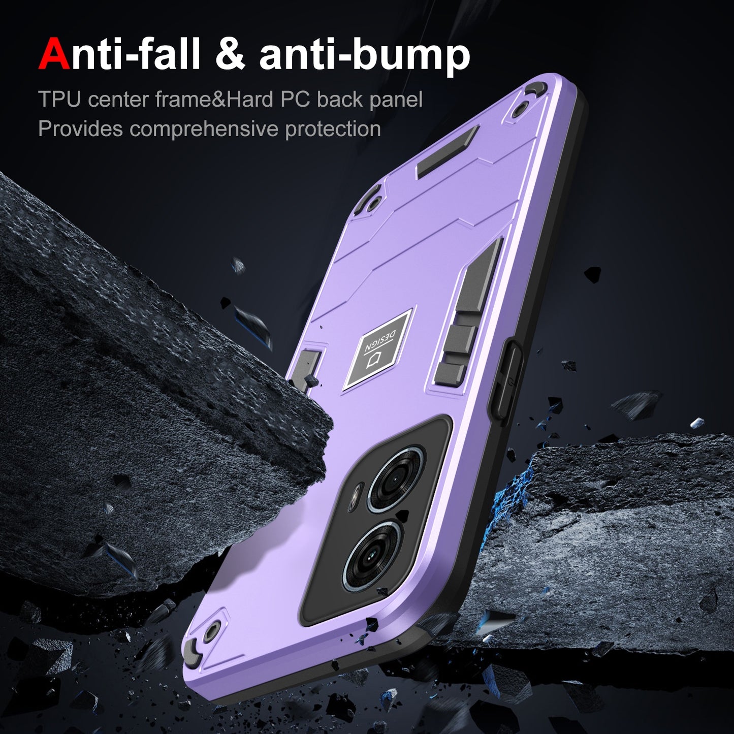 Motorola Moto G24 Power Shockproof Case - Durable TPU+PC Material, Lightweight, Anti-Fall and Anti-Bump Design, Fashionable Phone Protection-buycases.co.uk