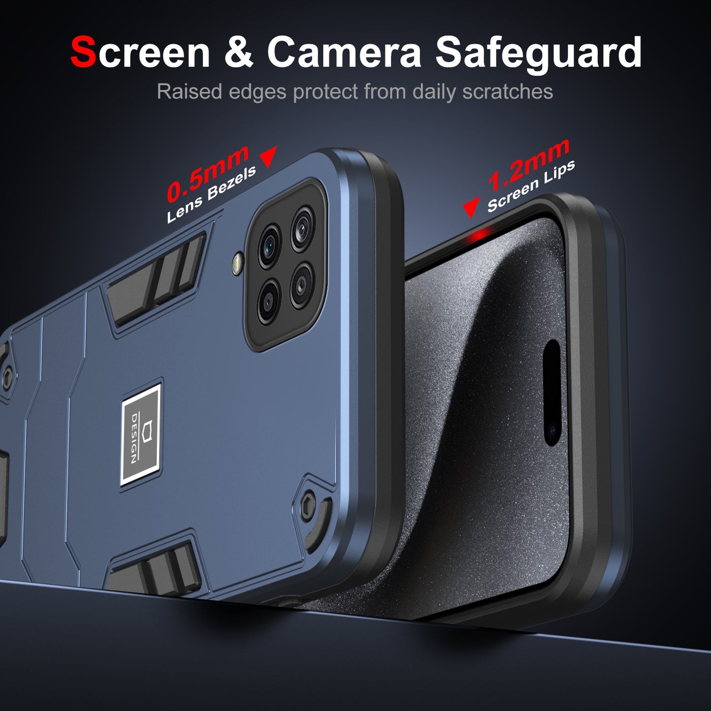 Samsung Galaxy A12 Shockproof Case - Durable TPU+PC Material, Lightweight, Anti-Fall and Anti-Bump Design, Fashionable Phone Protection-buycases.co.uk