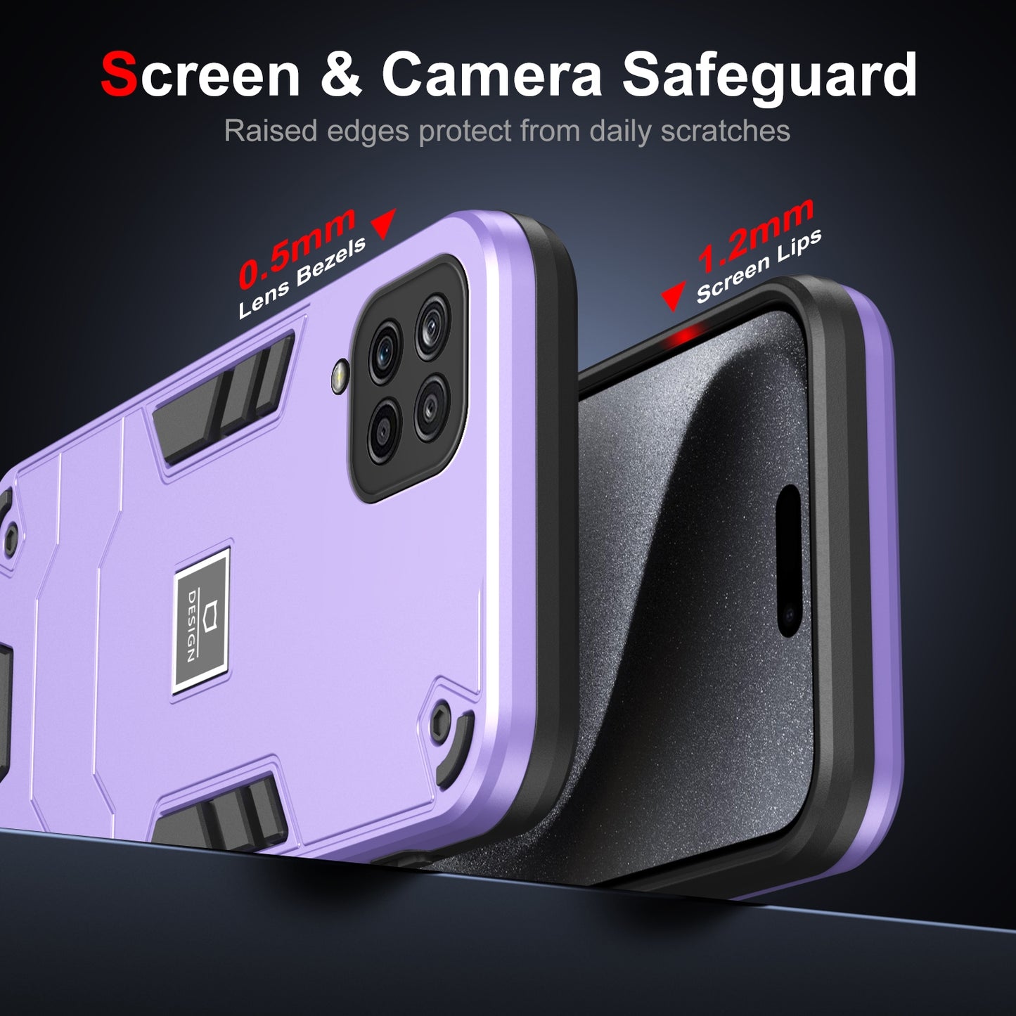 Samsung Galaxy A12 Shockproof Case - Durable TPU+PC Material, Lightweight, Anti-Fall and Anti-Bump Design, Fashionable Phone Protection-buycases.co.uk