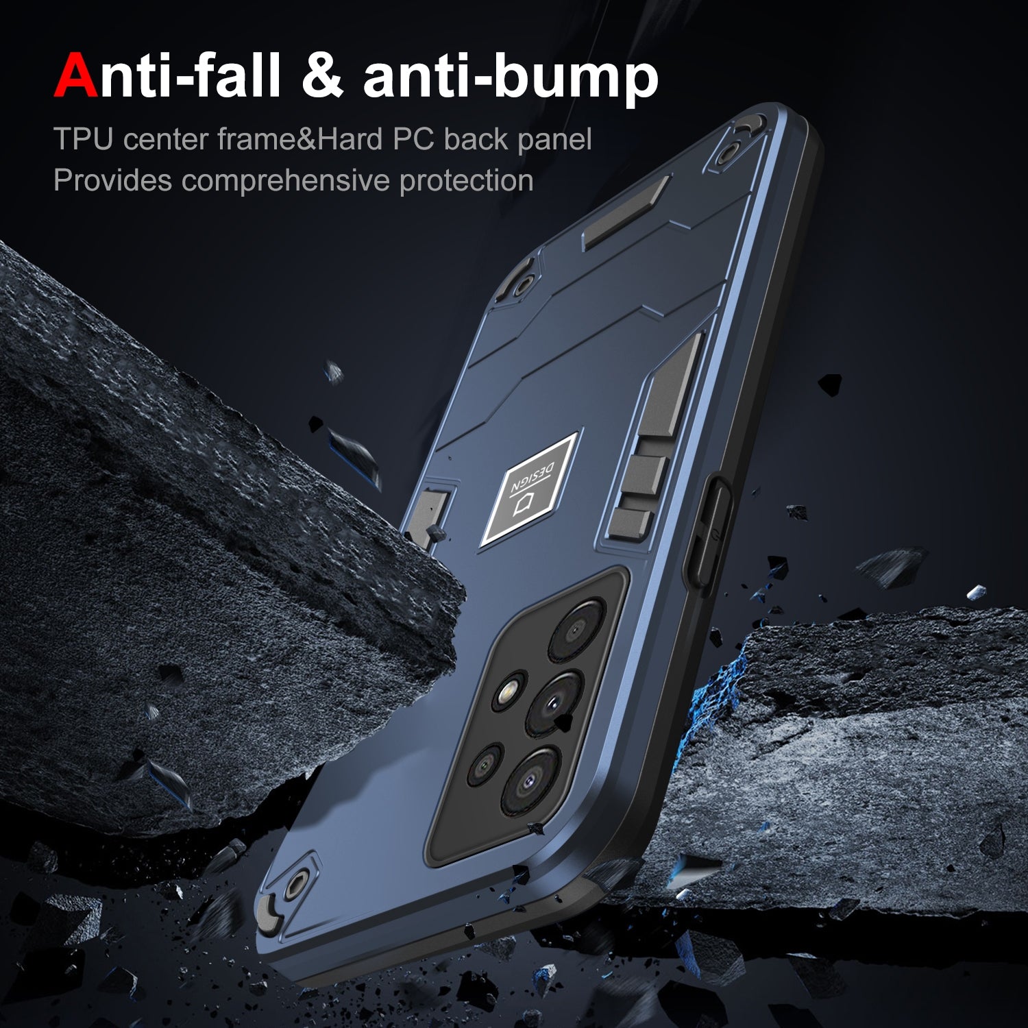 Samsung Galaxy A13 Shockproof Case - Durable TPU+PC Material, Lightweight, Anti-Fall and Anti-Bump Design, Fashionable Phone Protection-buycases.co.uk