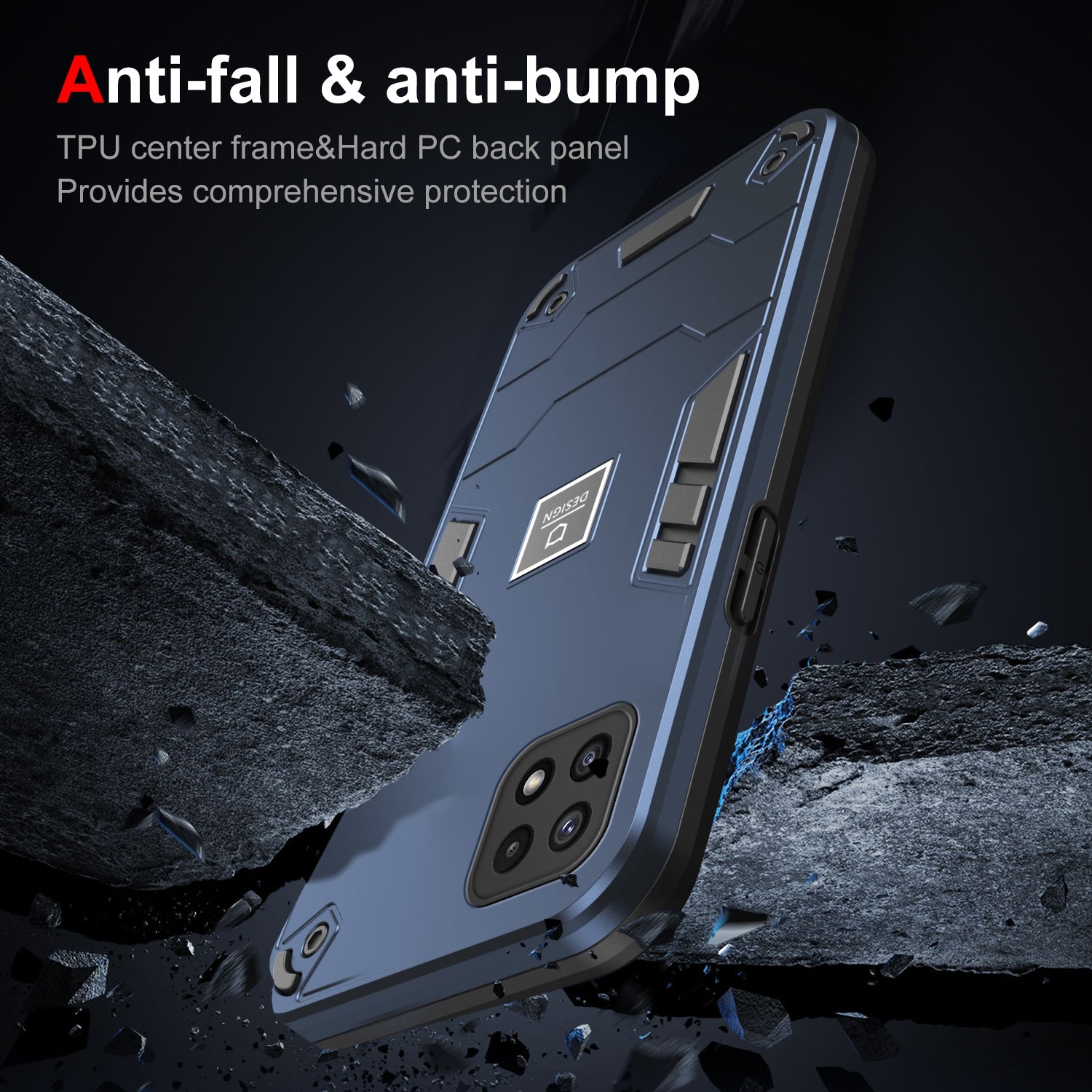 Samsung Galaxy A22 5G Shockproof Case - Durable TPU+PC Material, Lightweight, Anti-Fall and Anti-Bump Design, Fashionable Phone Protection-buycases.co.uk