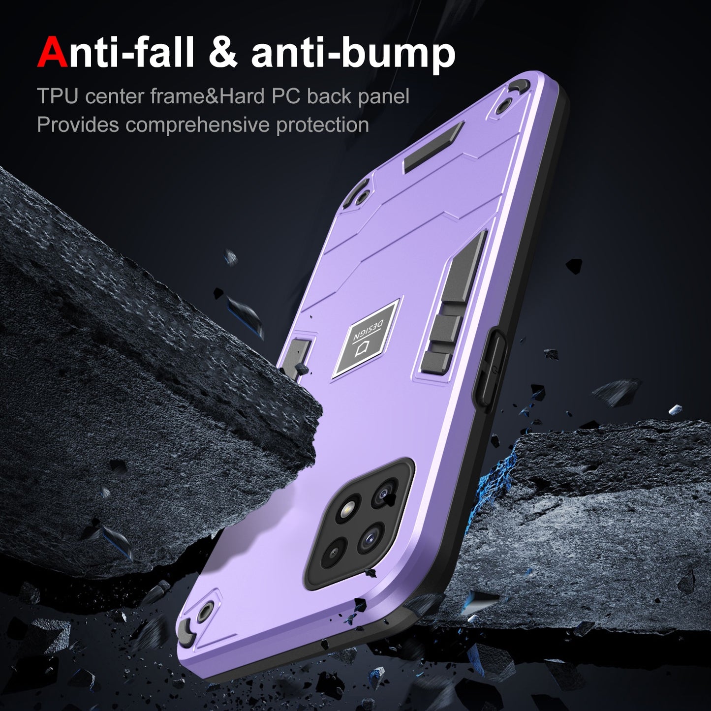 Samsung Galaxy A22 5G Shockproof Case - Durable TPU+PC Material, Lightweight, Anti-Fall and Anti-Bump Design, Fashionable Phone Protection-buycases.co.uk