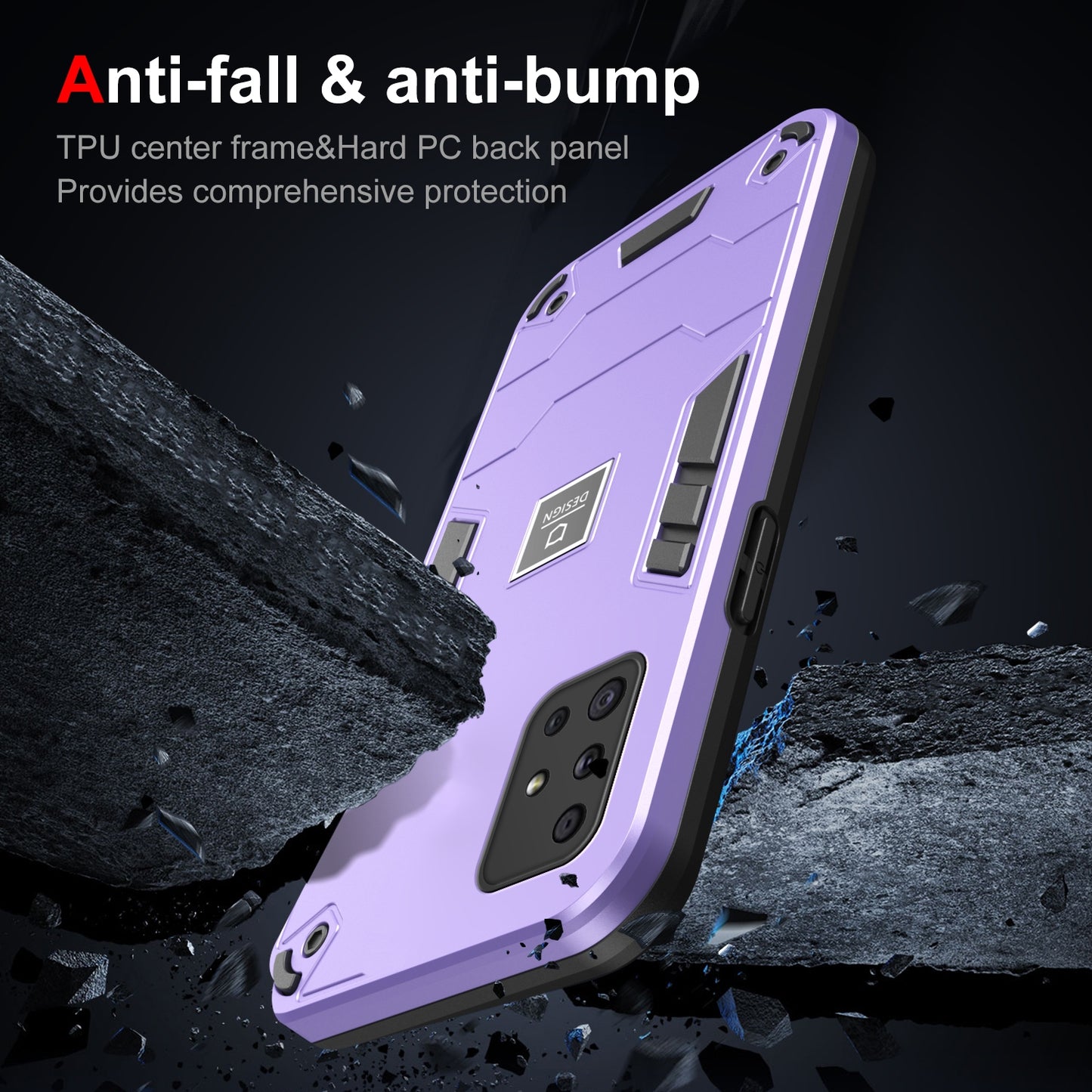 Samsung Galaxy A51 4G Shockproof Case - Durable TPU+PC Material, Lightweight, Anti-Fall and Anti-Bump Design, Fashionable Phone Protection-buycases.co.uk