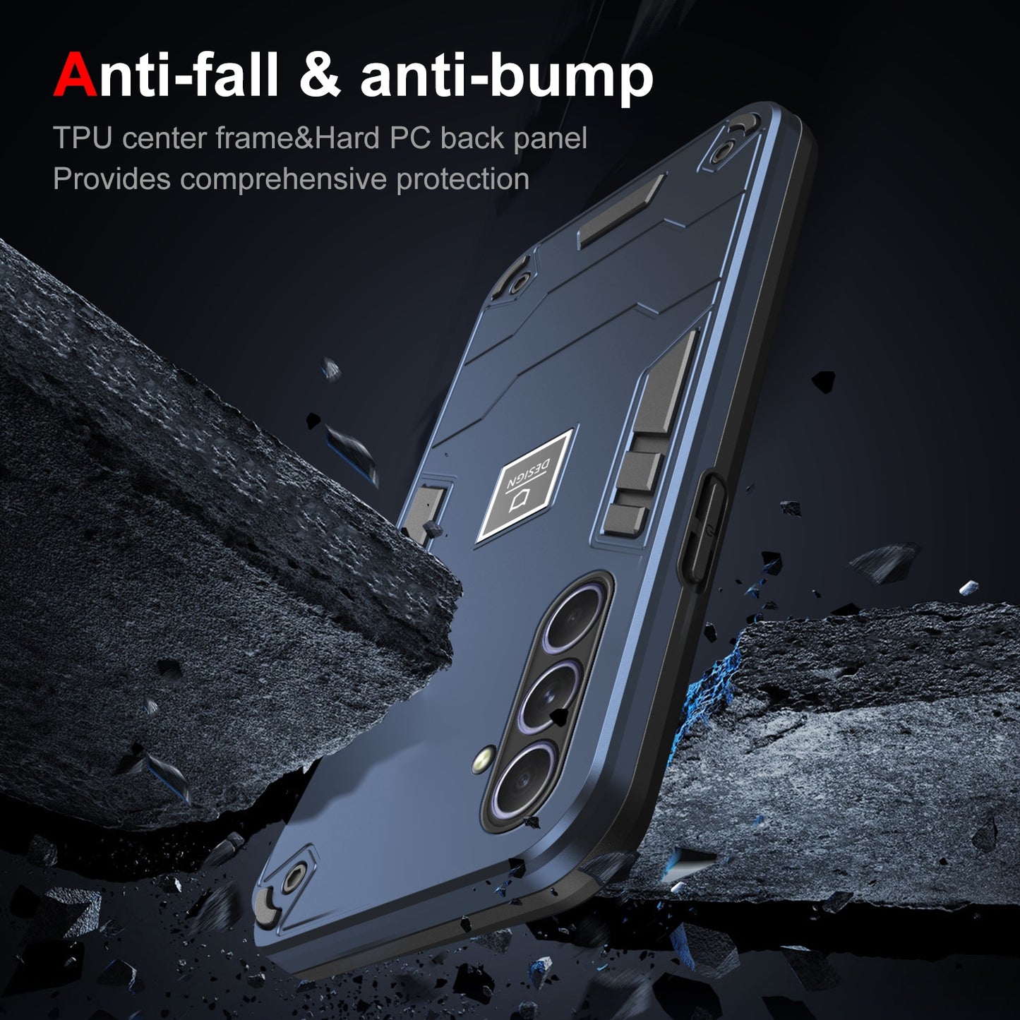 Samsung Galaxy A55 Shockproof Case - Durable TPU+PC Material, Lightweight, Anti-Fall and Anti-Bump Design, Fashionable Phone Protection-buycases.co.uk