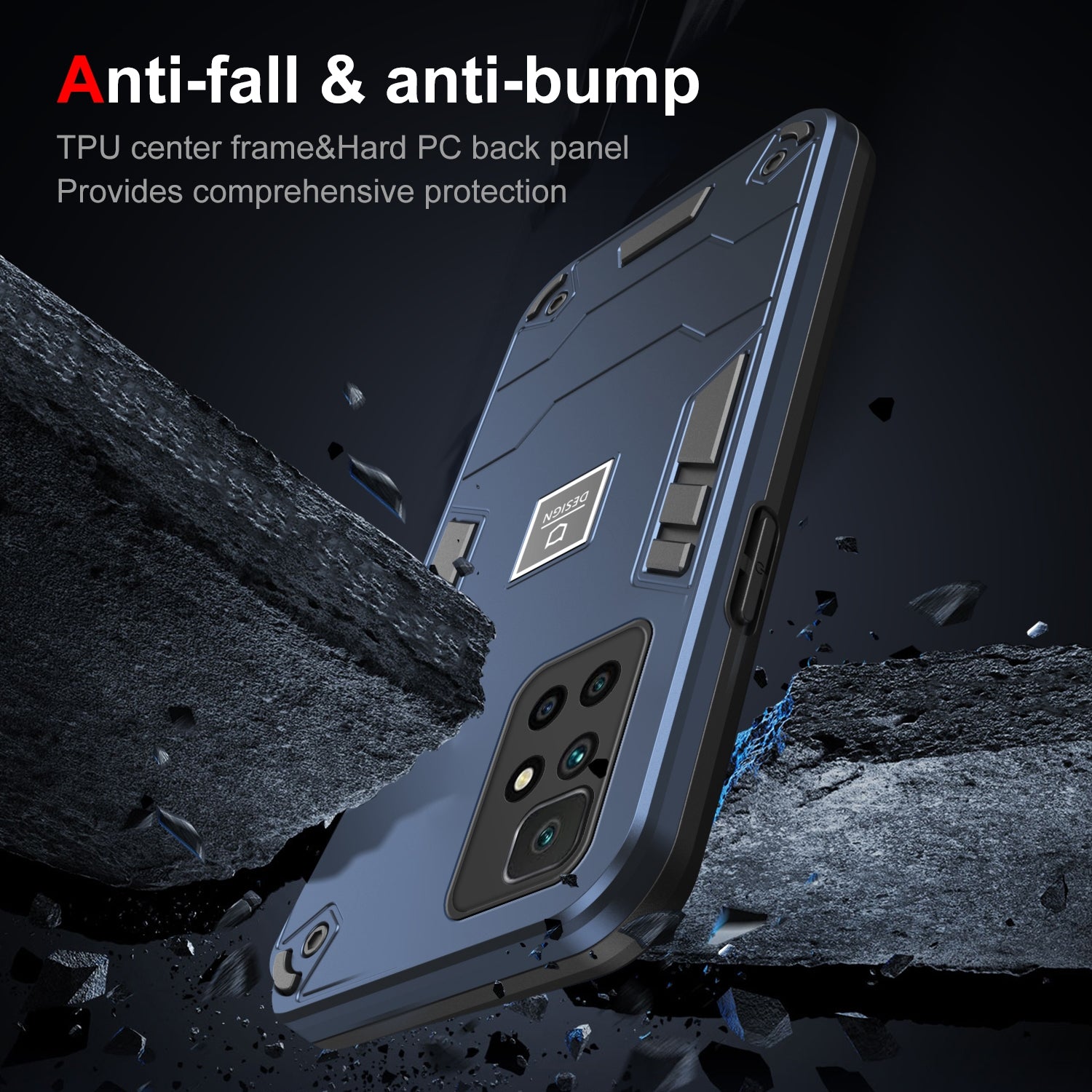 Xiaomi Redmi 10 Shockproof Case - Durable TPU+PC Material, Lightweight, Anti-Fall and Anti-Bump Design, Fashionable Phone Protection-buycases.co.uk