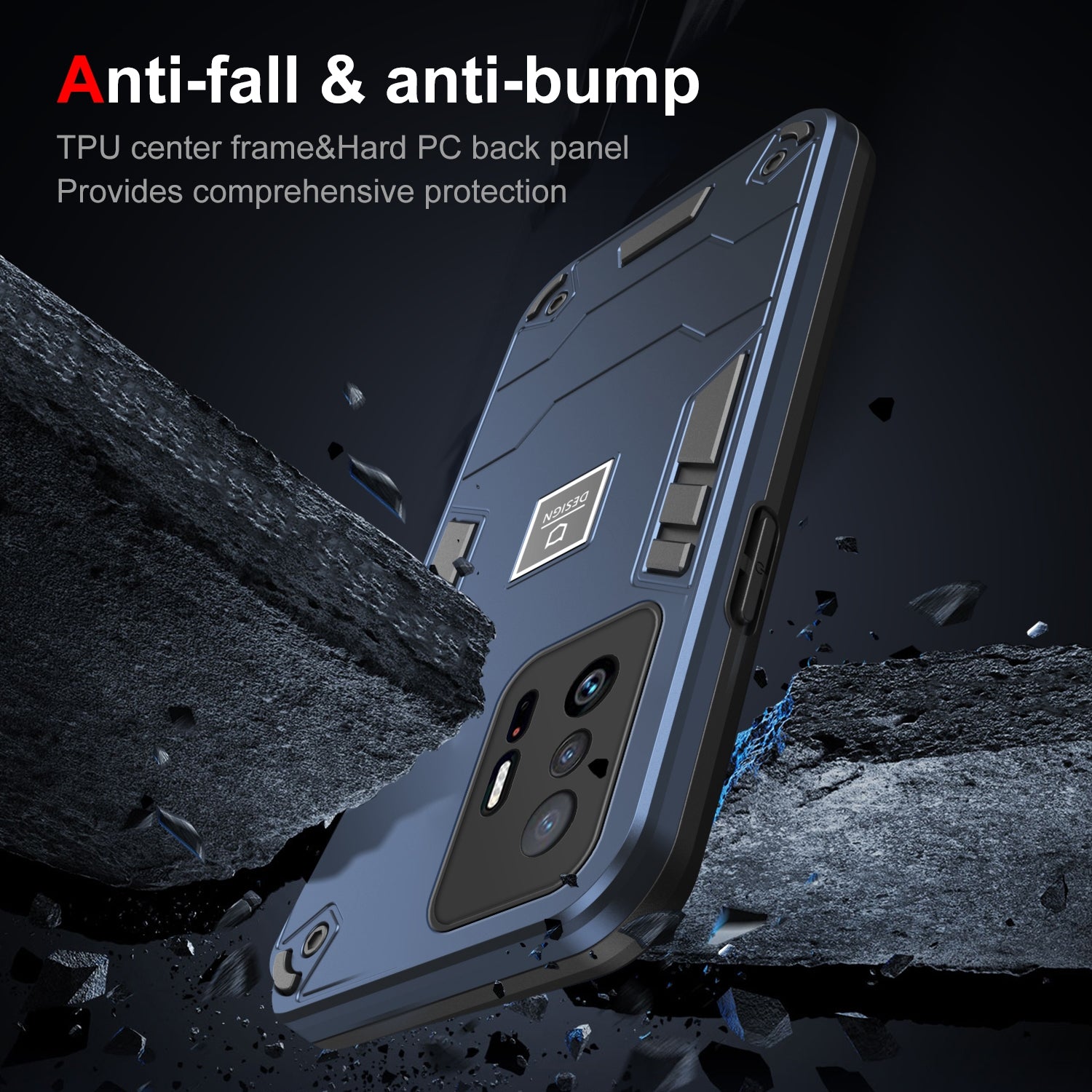 Xiaomi Mi 11T Shockproof Case - Durable TPU+PC Material, Lightweight, Anti-Fall and Anti-Bump Design, Fashionable Phone Protection-buycases.co.uk