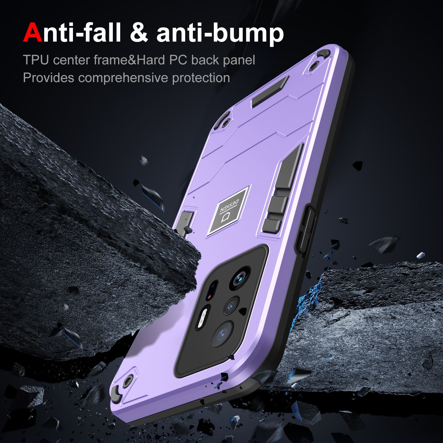 Xiaomi Mi 11T Shockproof Case - Durable TPU+PC Material, Lightweight, Anti-Fall and Anti-Bump Design, Fashionable Phone Protection-buycases.co.uk