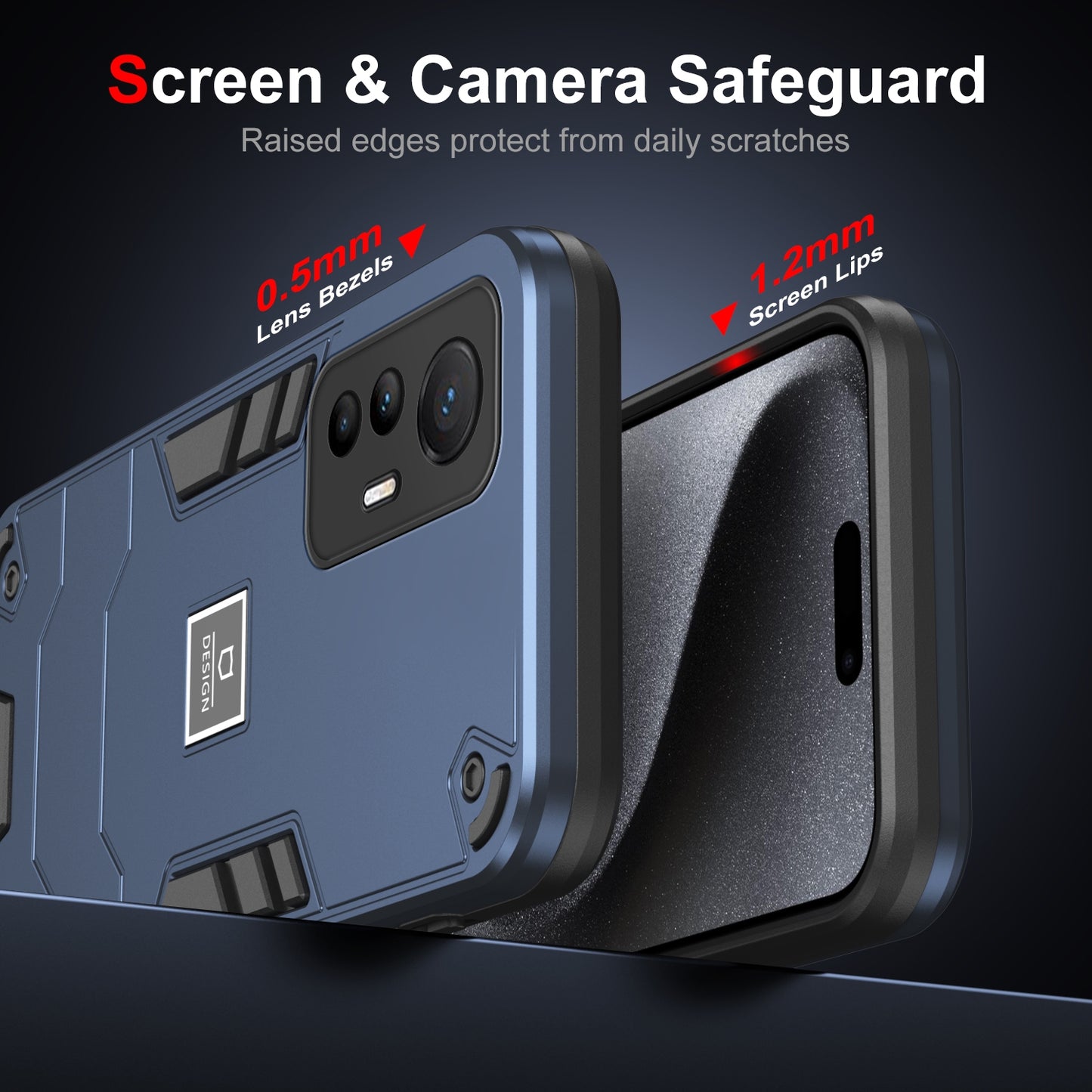 Xiaomi 12 Lite Shockproof Case - Durable TPU+PC Material, Lightweight, Anti-Fall and Anti-Bump Design, Fashionable Phone Protection-buycases.co.uk