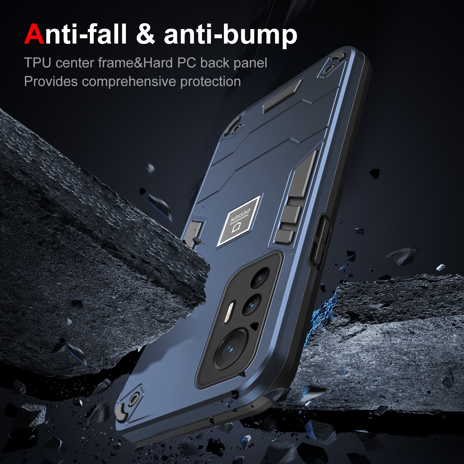 Xiaomi 12 Lite Shockproof Case - Durable TPU+PC Material, Lightweight, Anti-Fall and Anti-Bump Design, Fashionable Phone Protection-buycases.co.uk