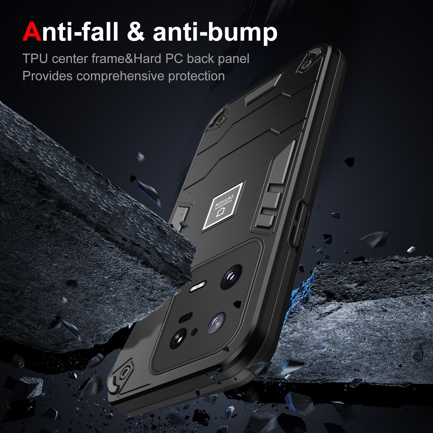 Xiaomi 13 Pro Shockproof Case - Durable TPU+PC Material, Lightweight, Anti-Fall and Anti-Bump Design, Fashionable Phone Protection-buycases.co.uk