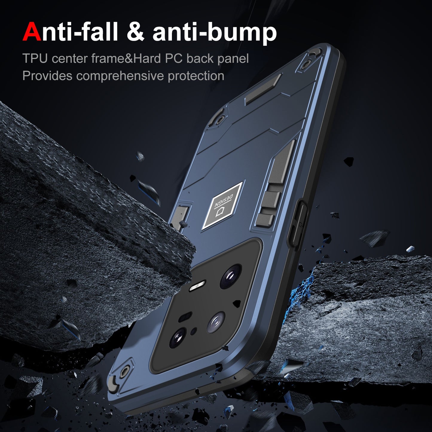 Xiaomi 13 Pro Shockproof Case - Durable TPU+PC Material, Lightweight, Anti-Fall and Anti-Bump Design, Fashionable Phone Protection-buycases.co.uk