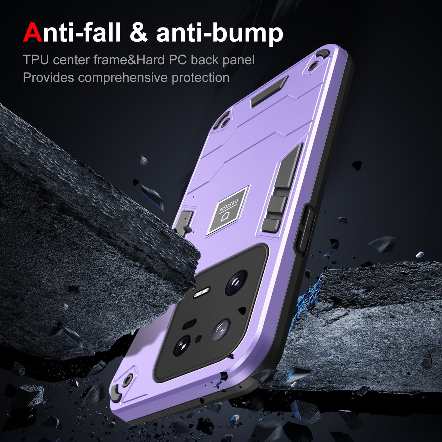 Xiaomi 13 Pro Shockproof Case - Durable TPU+PC Material, Lightweight, Anti-Fall and Anti-Bump Design, Fashionable Phone Protection-buycases.co.uk