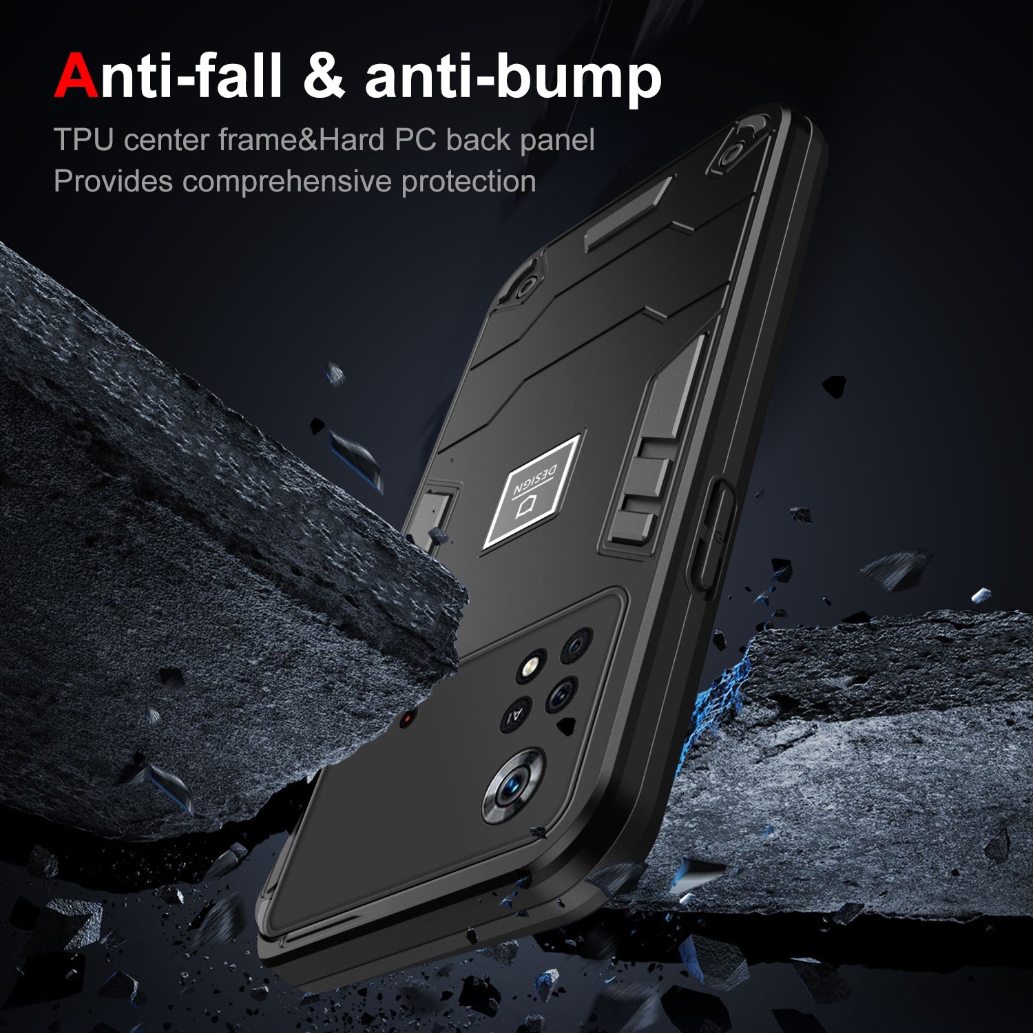 Xiaomi Poco X4 Pro 5G Shockproof Case - Durable TPU+PC Material, Lightweight, Anti-Fall and Anti-Bump Design, Fashionable Phone Protection-buycases.co.uk