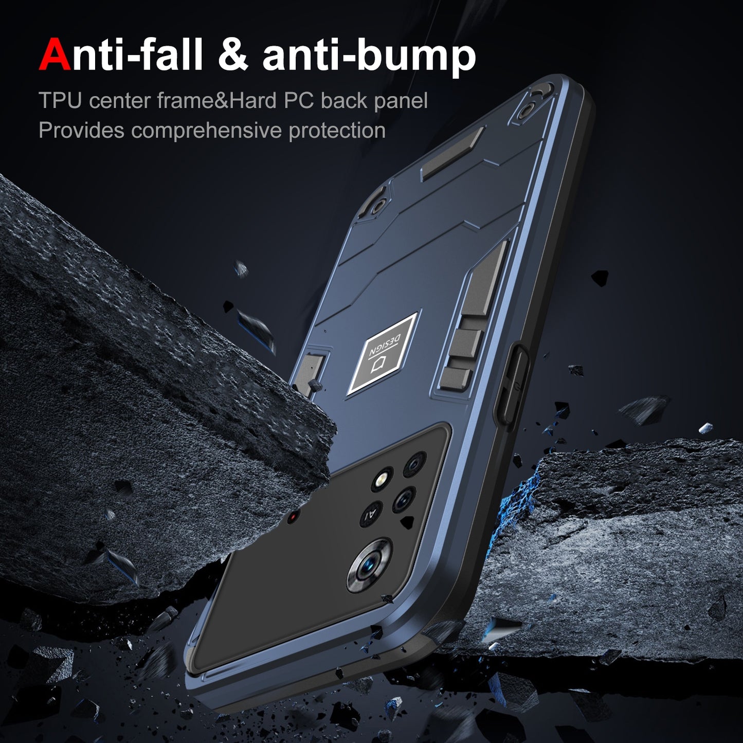 Xiaomi Poco X4 Pro 5G Shockproof Case - Durable TPU+PC Material, Lightweight, Anti-Fall and Anti-Bump Design, Fashionable Phone Protection-buycases.co.uk