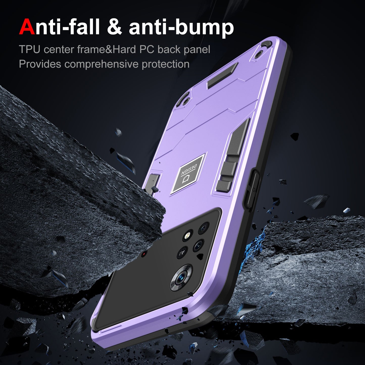 Xiaomi Poco X4 Pro 5G Shockproof Case - Durable TPU+PC Material, Lightweight, Anti-Fall and Anti-Bump Design, Fashionable Phone Protection-buycases.co.uk
