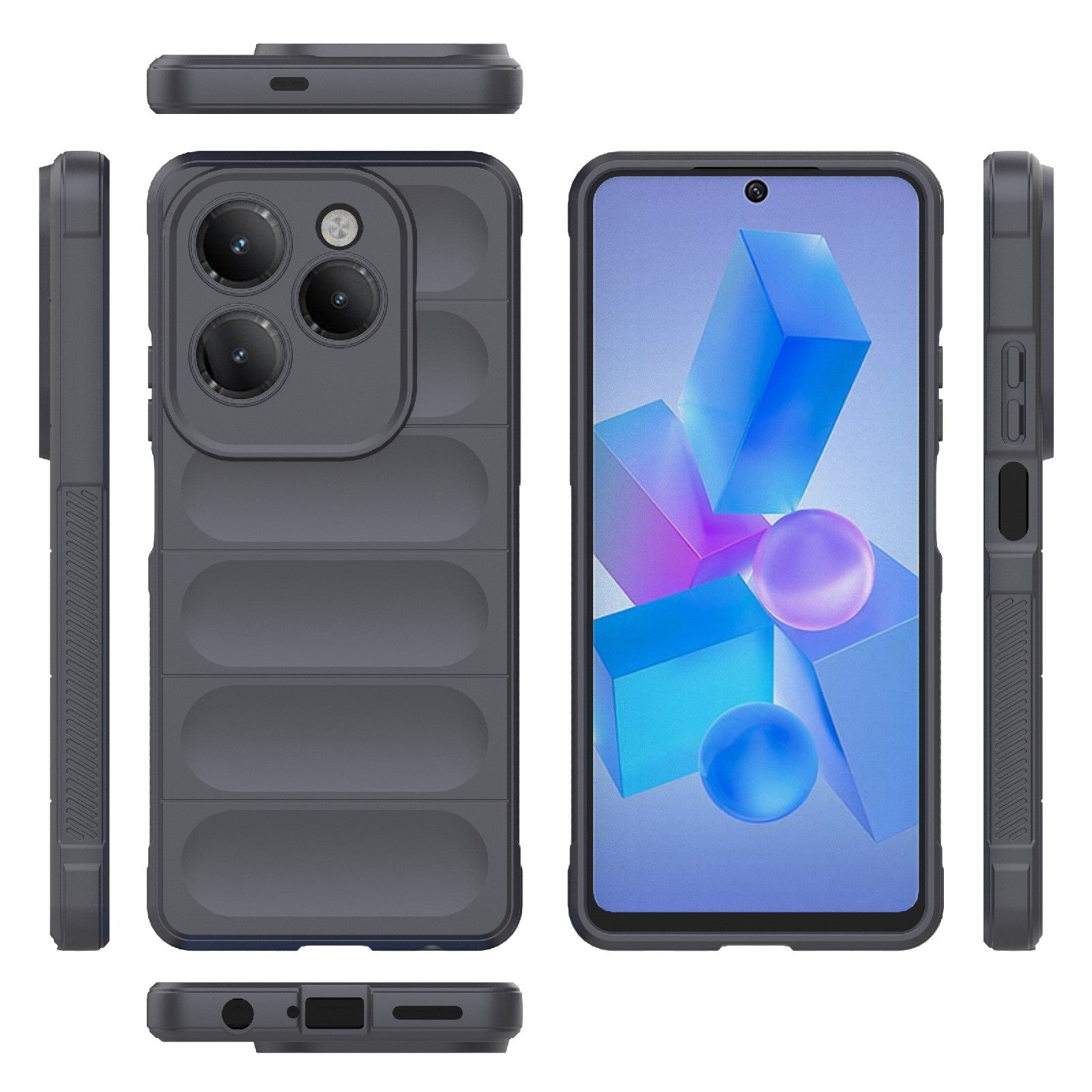 Infinix Hot 40 Pro Magic Shield Phone Case – Durable TPU + Flannel, Stylish Protection, Brightly Coloured, Wear-Resistant-buycases.co.uk