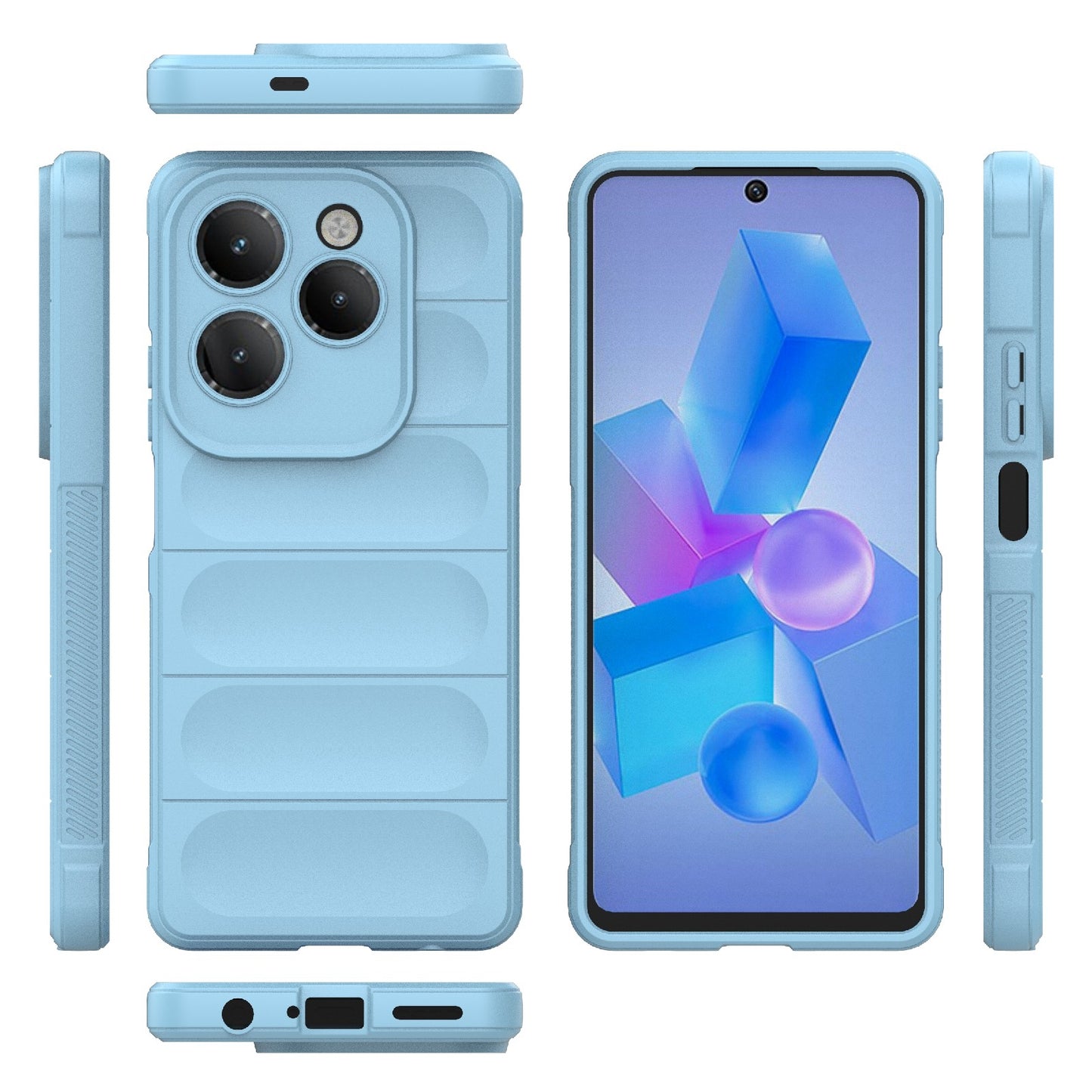 Infinix Hot 40 Pro Magic Shield Phone Case – Durable TPU + Flannel, Stylish Protection, Brightly Coloured, Wear-Resistant-buycases.co.uk