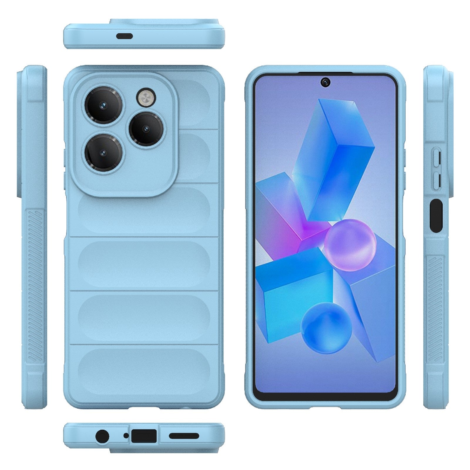 Infinix Hot 40 Pro Magic Shield Phone Case – Durable TPU + Flannel, Stylish Protection, Brightly Coloured, Wear-Resistant-buycases.co.uk