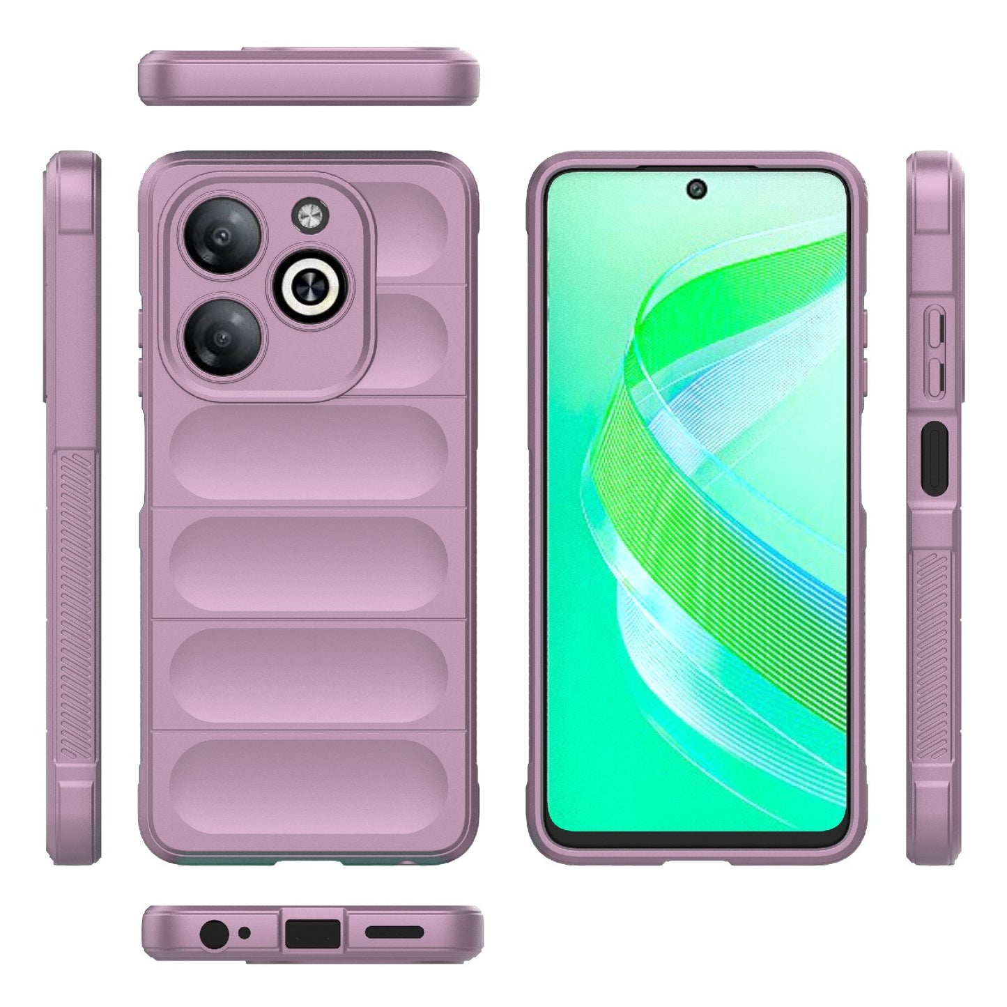 Infinix Smart 8 Magic Shield Phone Case – Durable TPU + Flannel, Stylish Protection, Brightly Coloured, Wear-Resistant-buycases.co.uk