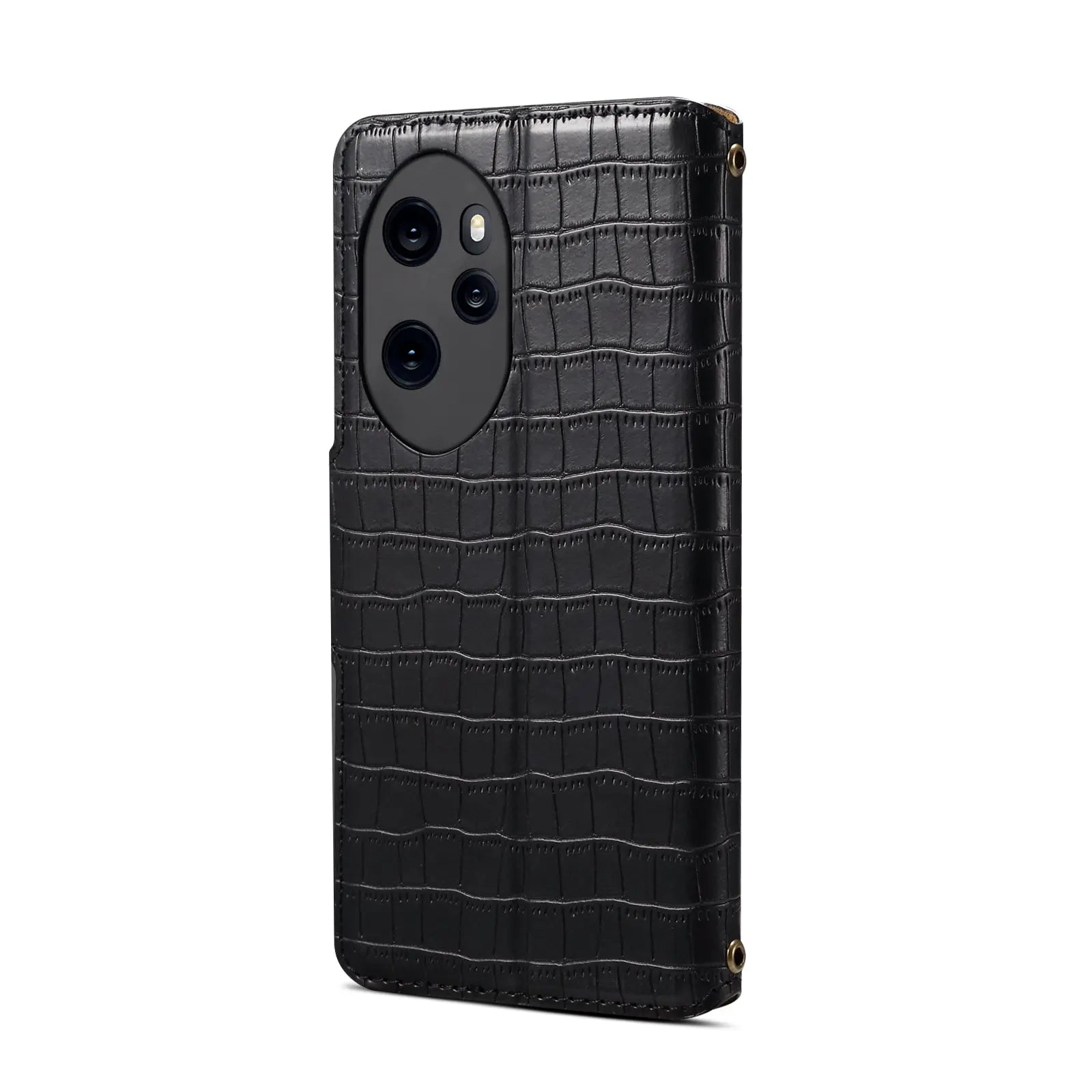 Honor 100 Pro Denior Leather Case - Crocodile Texture with Oil Edge, Wallet & Kickstand Features-buycases.co.uk